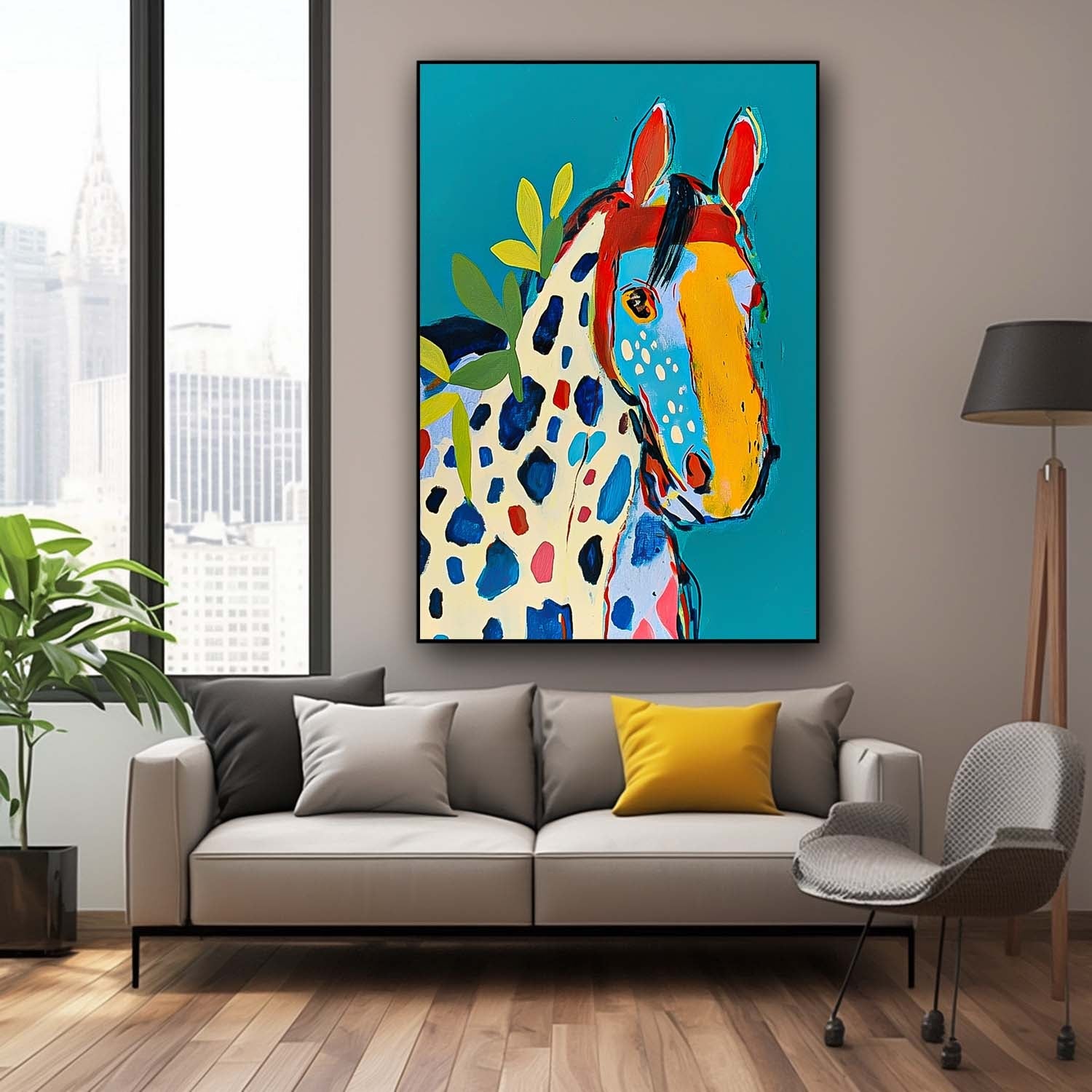 Wall Art Animal Maximalist Patchwork Decor