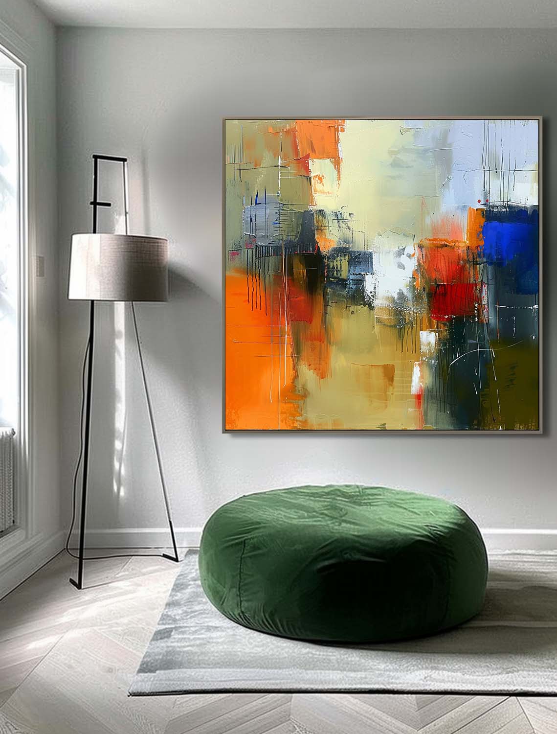 Wall Art Abstract Dynamic Bustling Atmosphere