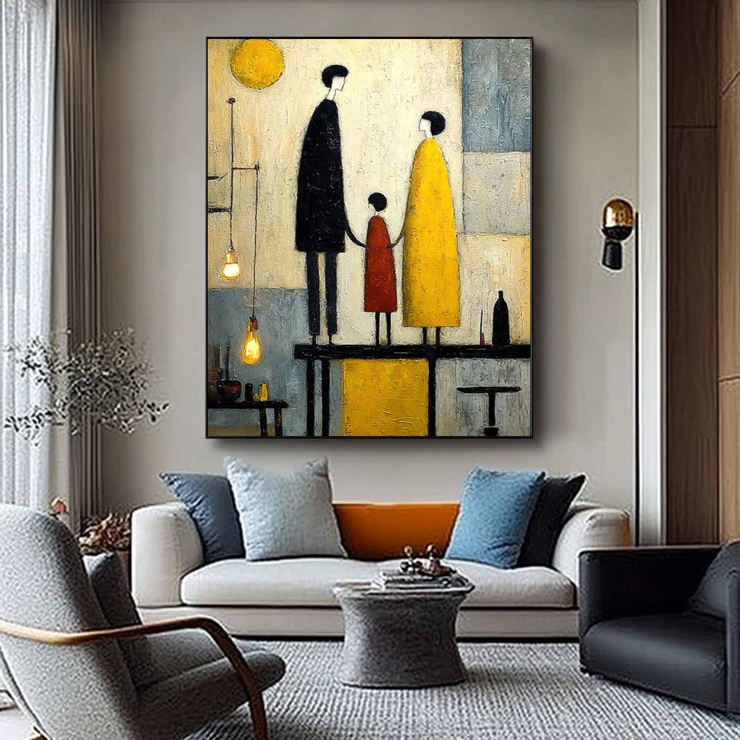 Wall Art People Retro Nostalgic Family