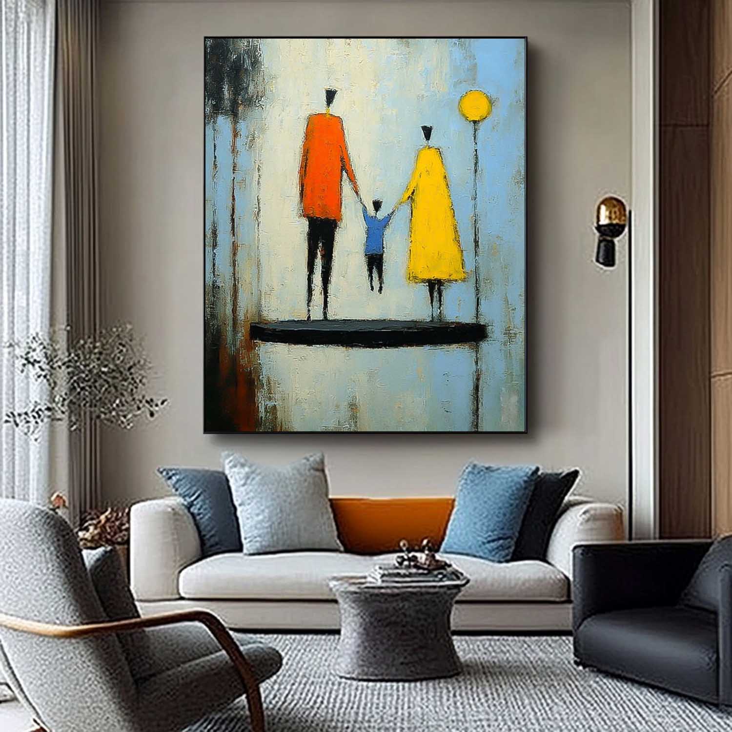 Wall Art People Lyrical Abstract Family Soft