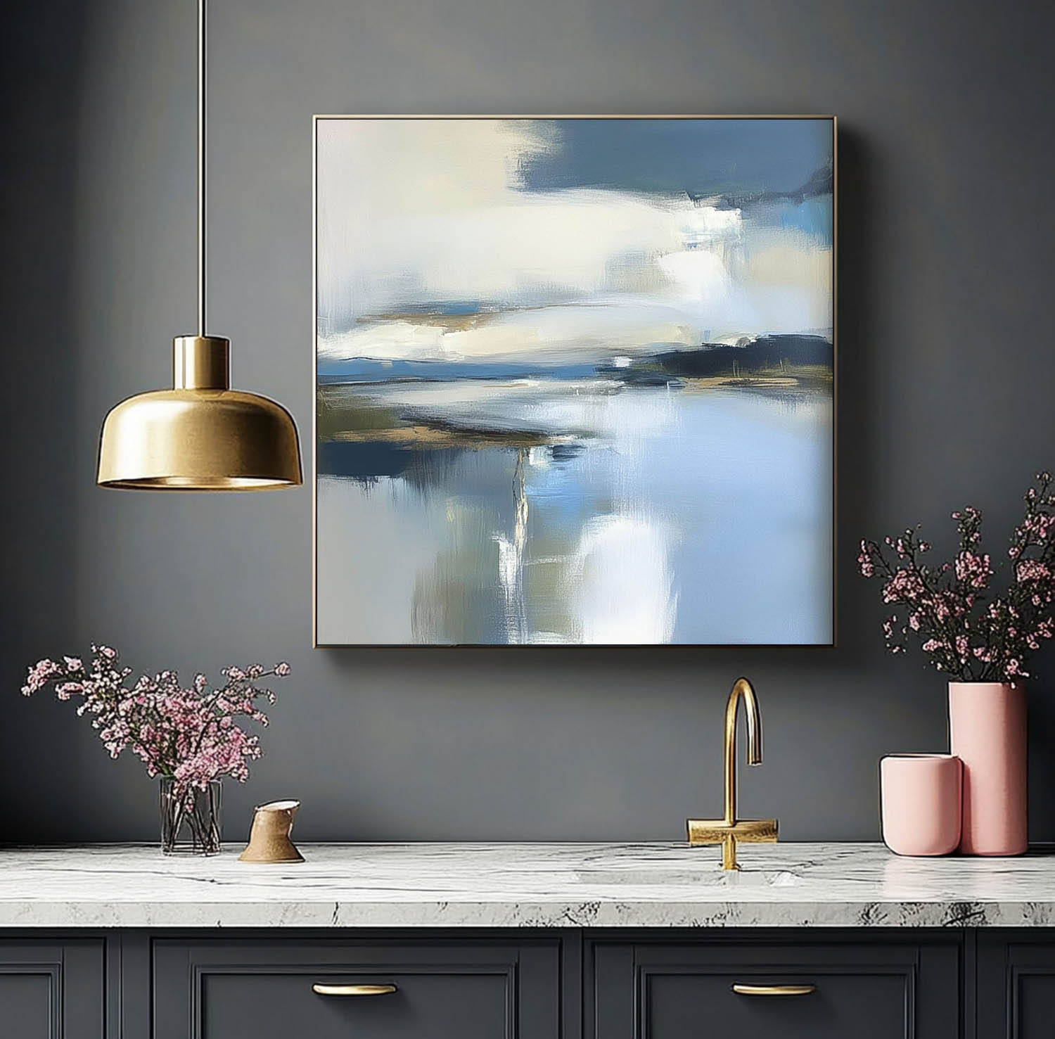 Wall Art Landscape Tranquil Misty Cool Tone