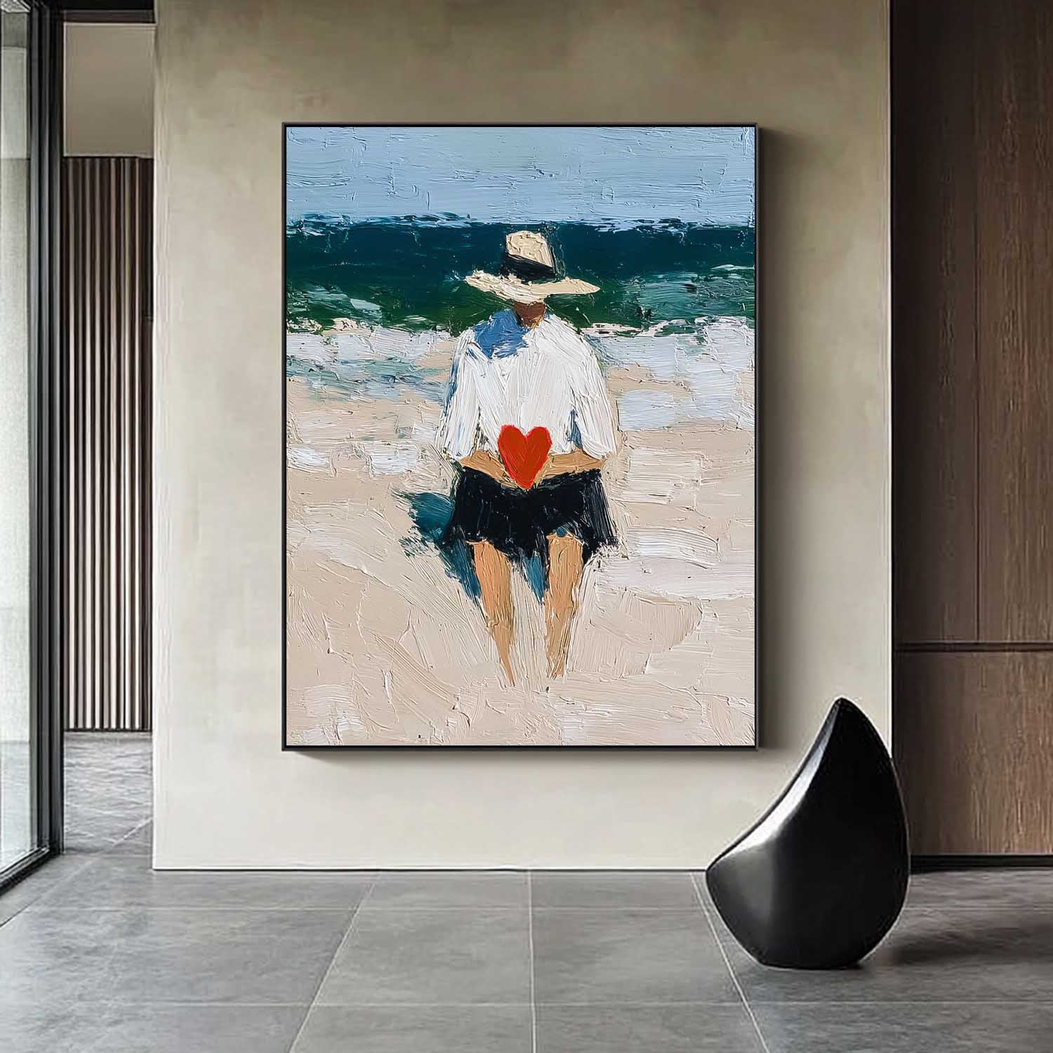 Wall Art People Calm Romantic Beach Atmosphere