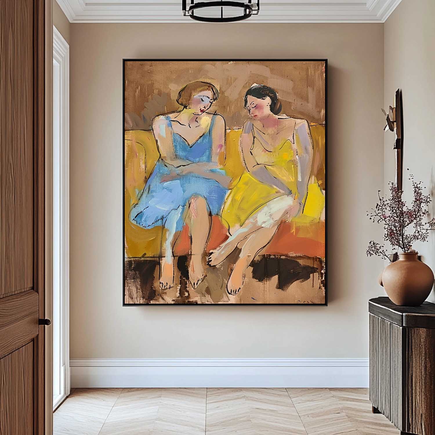 Wall Art Abstract Figure Contemporary Expressionist