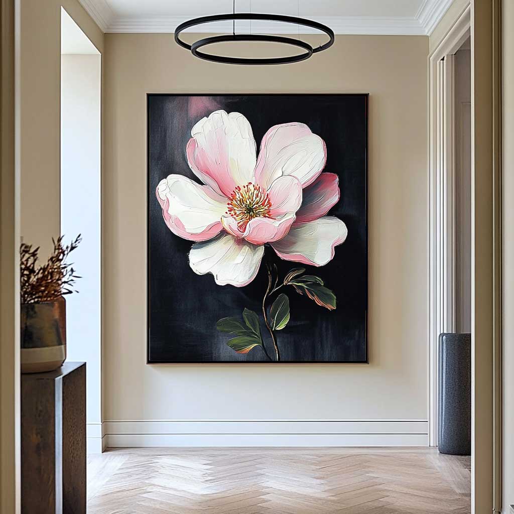 Wall Art Impasto Flower Serene Calm