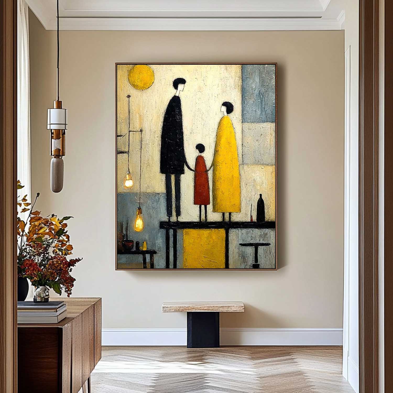 Wall Art People Retro Nostalgic Family
