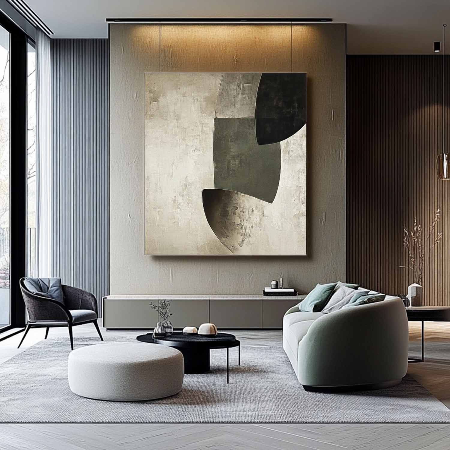Wall Art Minimalist Earthy Geometric Abstract