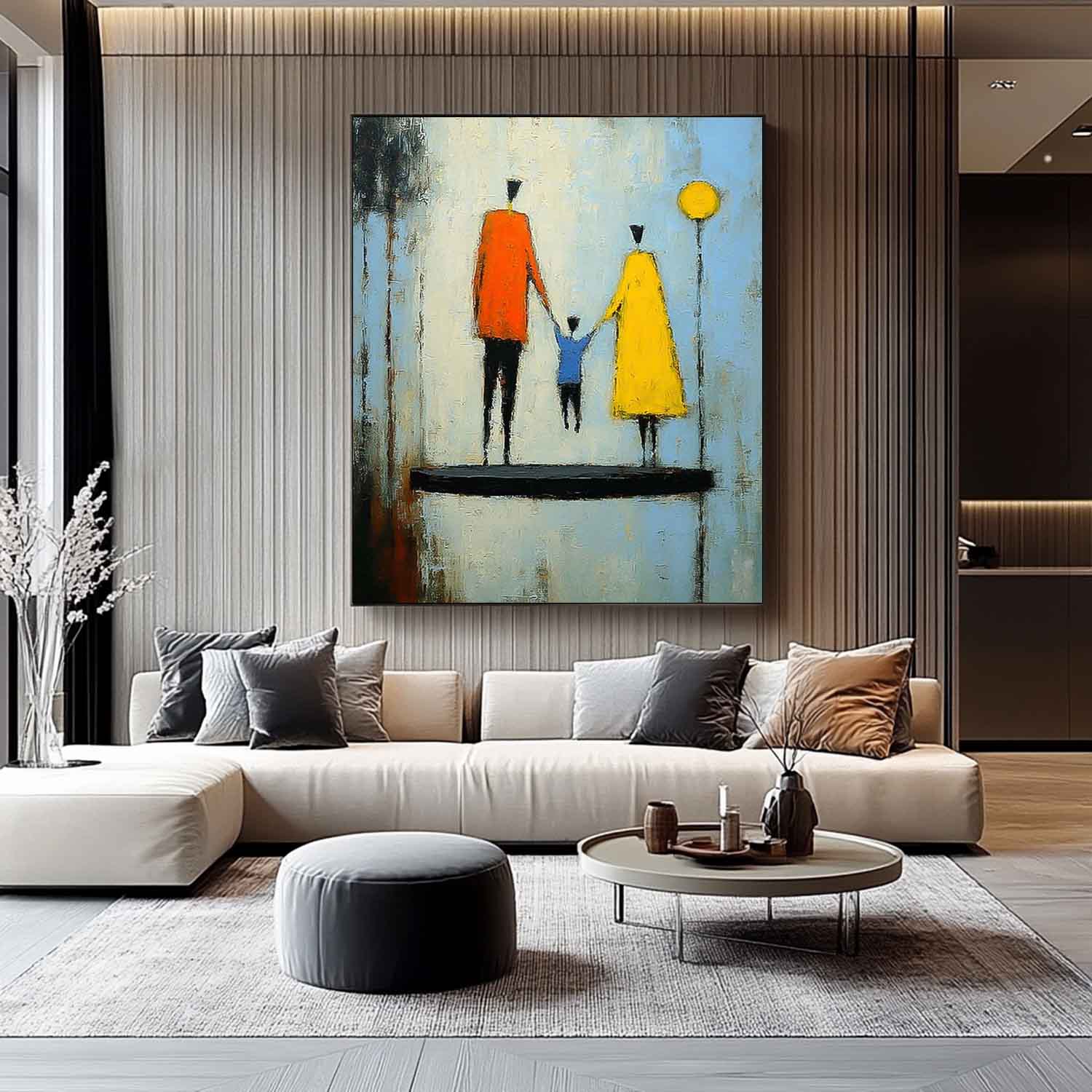 Wall Art People Lyrical Abstract Family Soft
