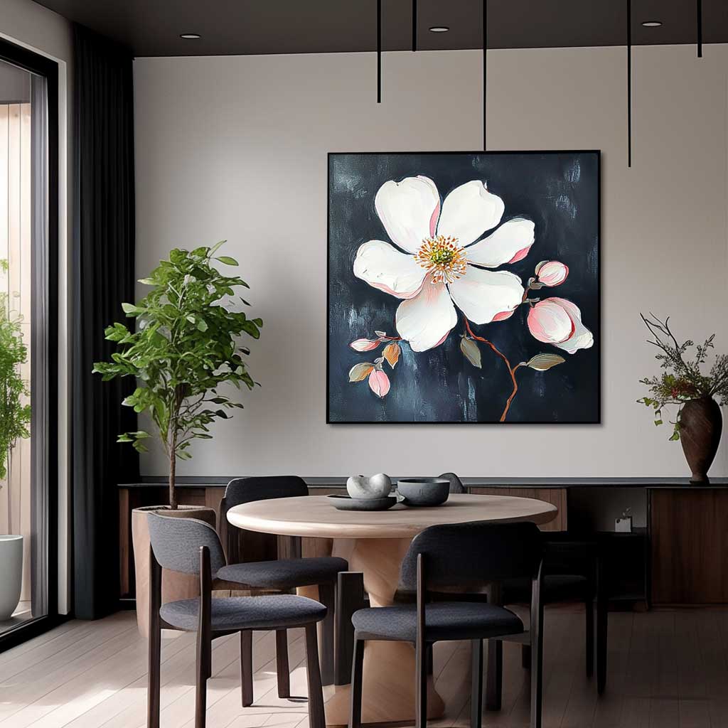 Wall Art Impasto Flower Romantic Artistic