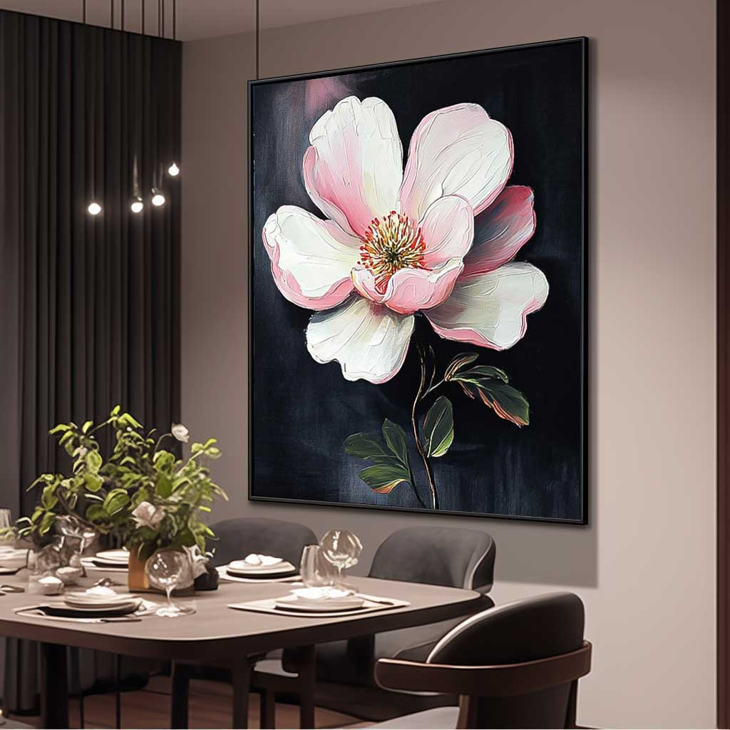 Wall Art Impasto Flower Serene Calm