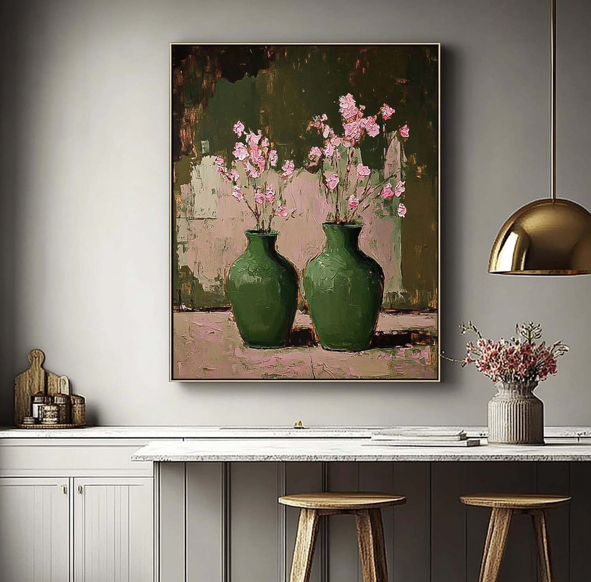 Wall Art Bohemian Rustic Floral Abstract