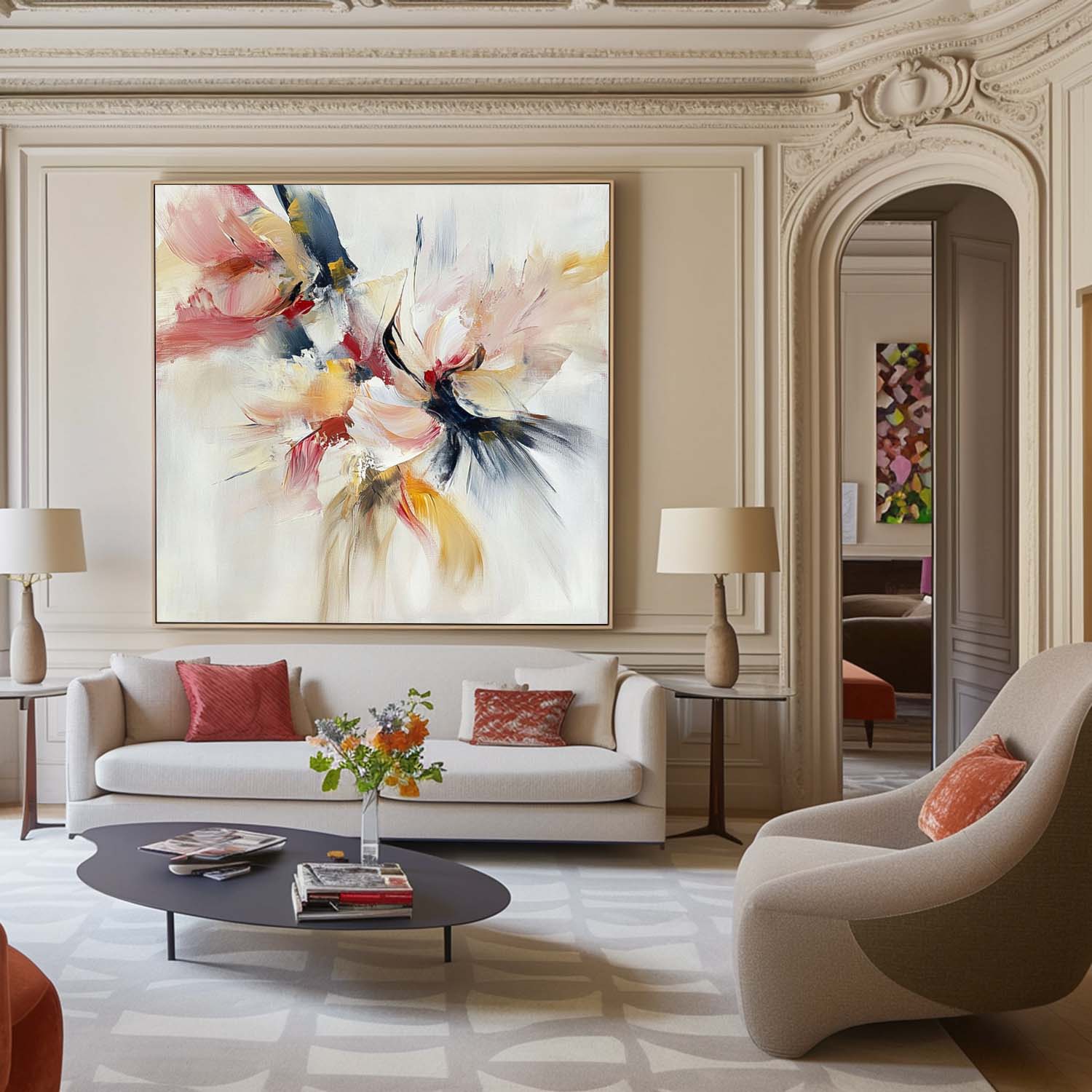 Wall Art Abstract Brushstroke Decor Lyrical