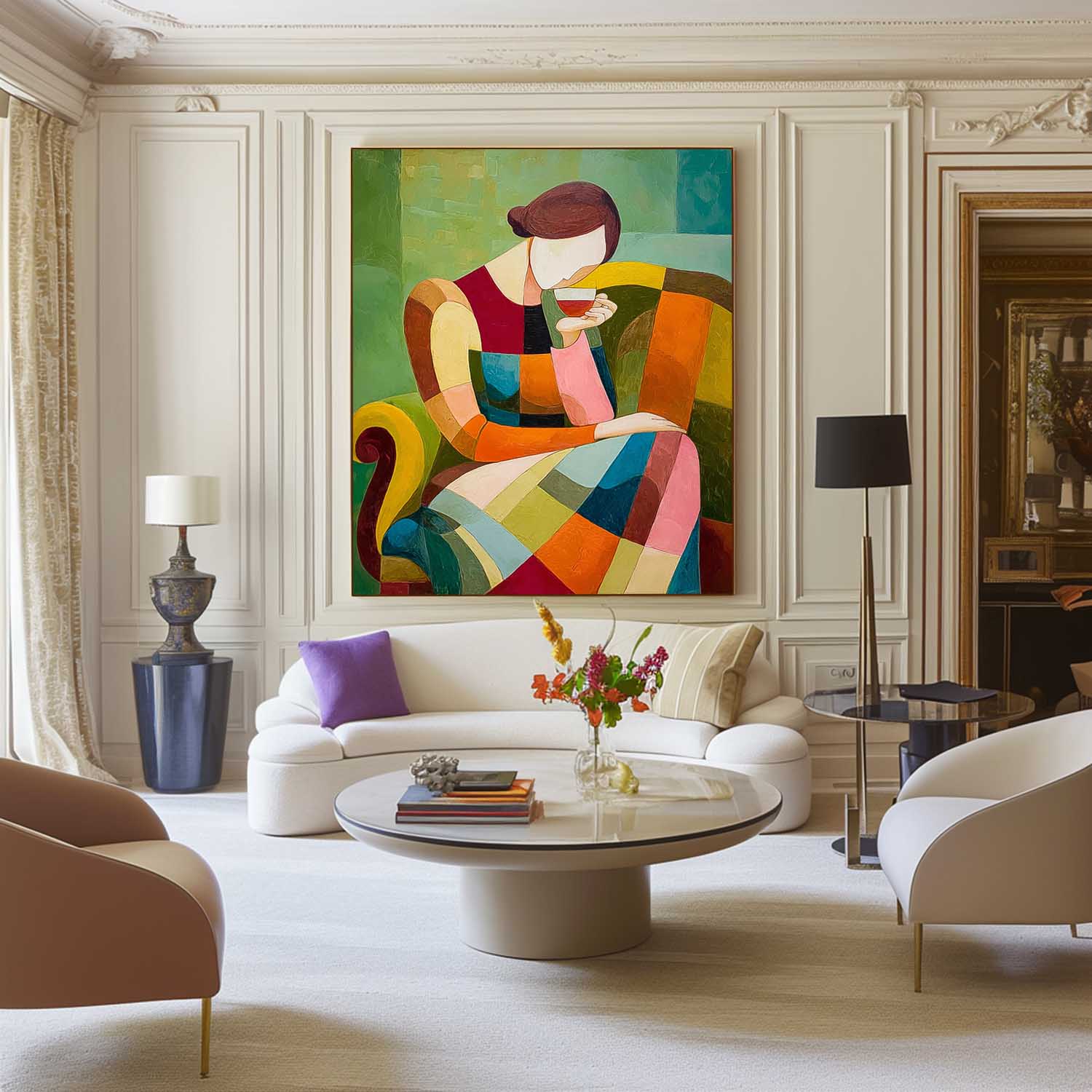 Wall Art Impasto People Abstract Dynamic