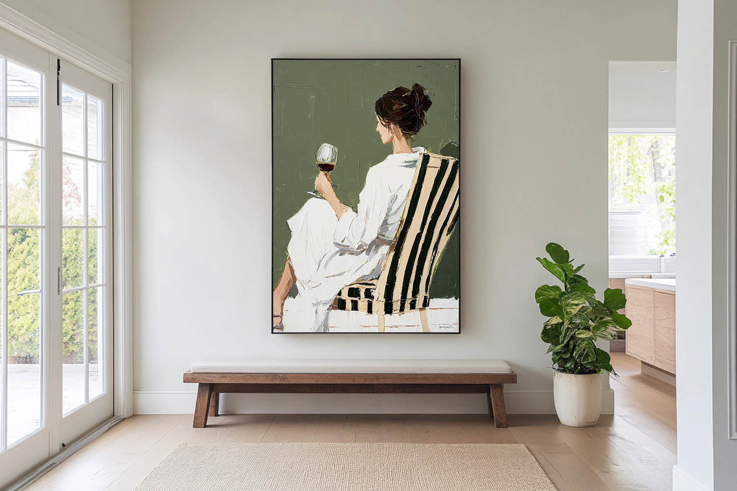 Wall Art People Retro Color Block Fashion