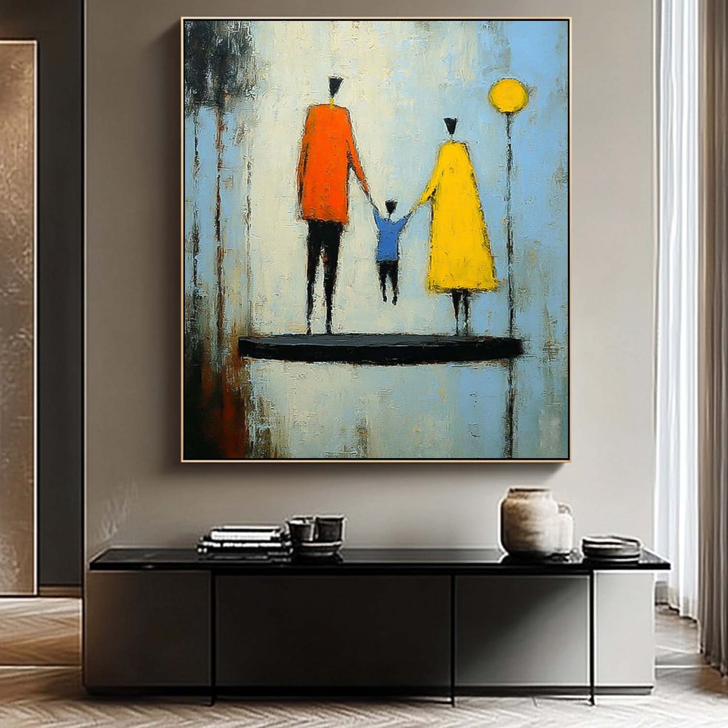 Wall Art People Lyrical Abstract Family Soft