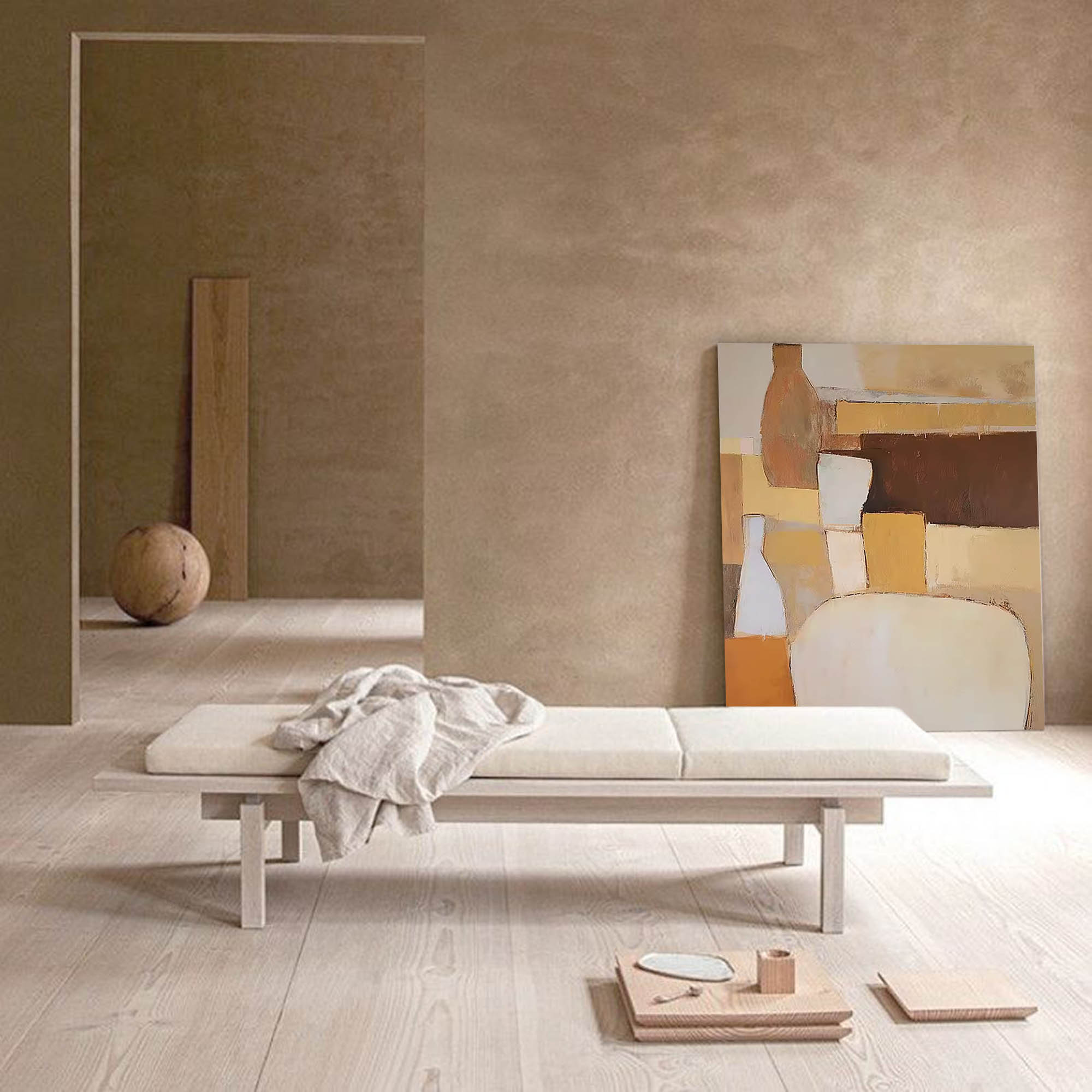 Wall Art Impasto Geometric Minimalist Abstract