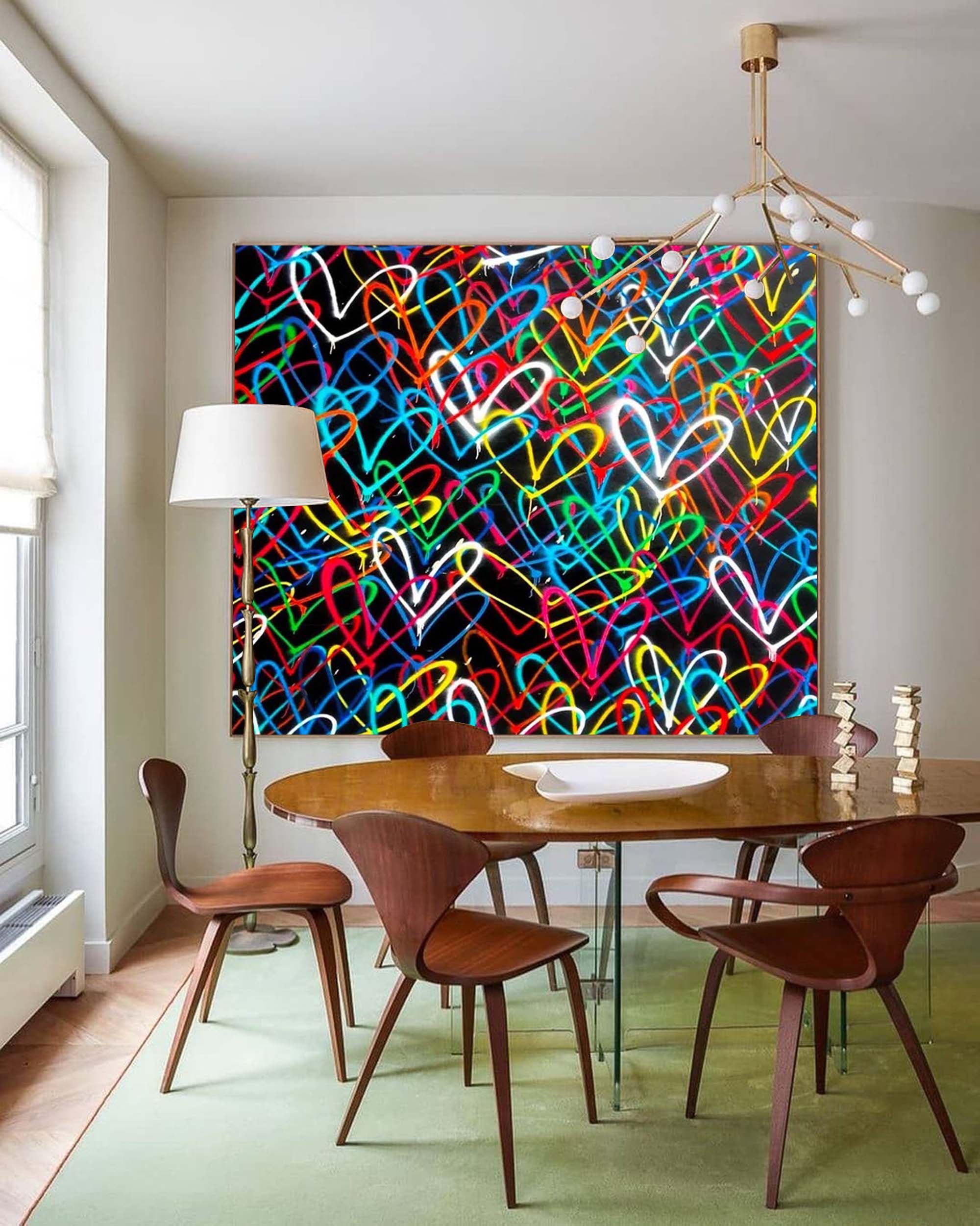 Love Hearts Graffiti Art-2GA005 - Neutralighting