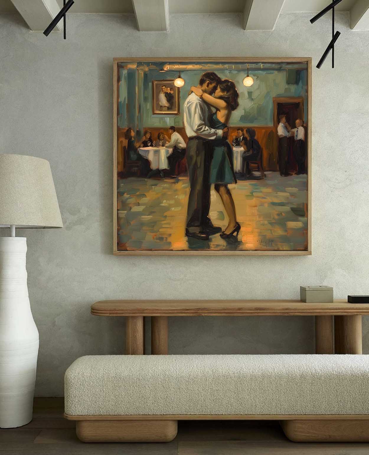 Midnight Tango Couple Painting