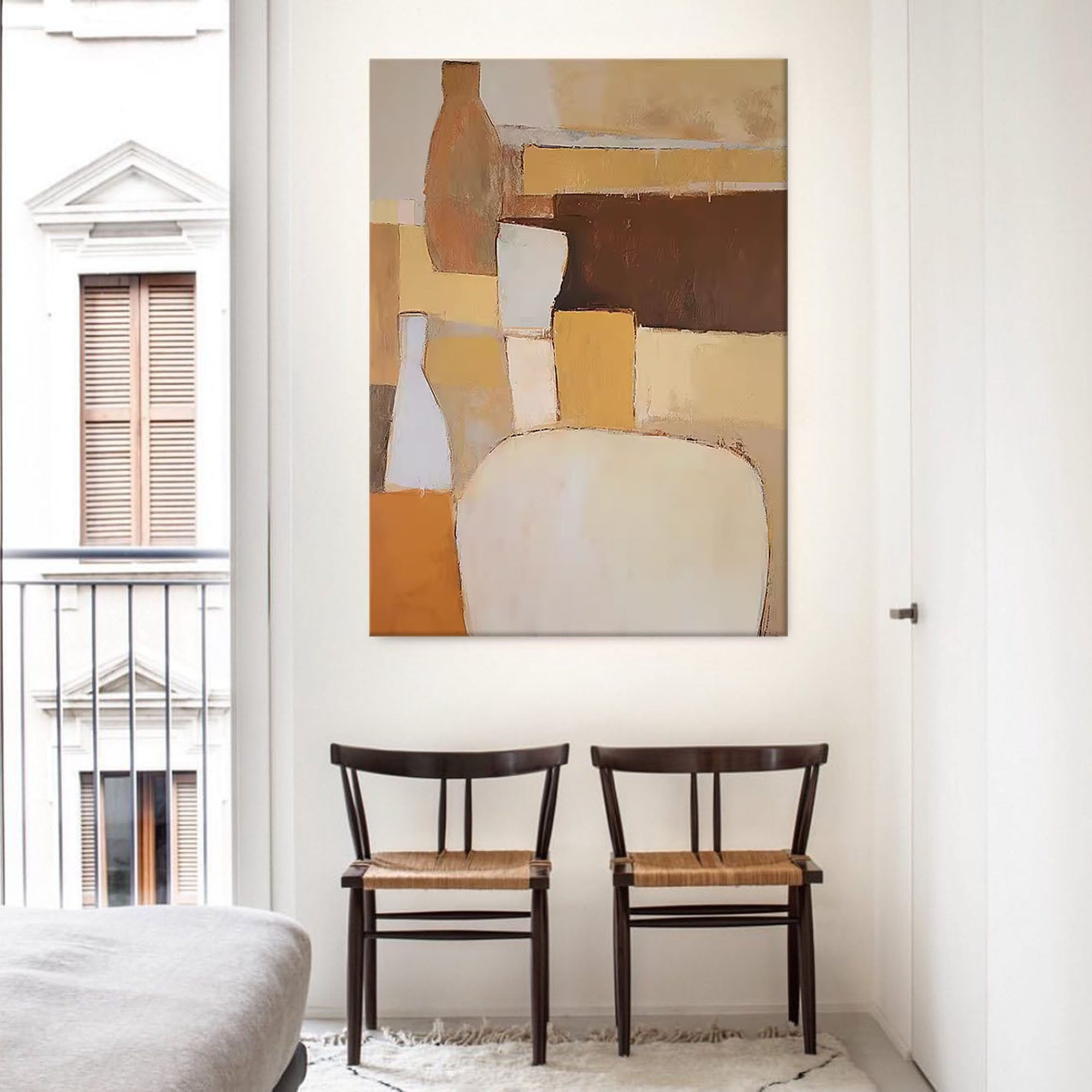 Wall Art Impasto Geometric Minimalist Abstract