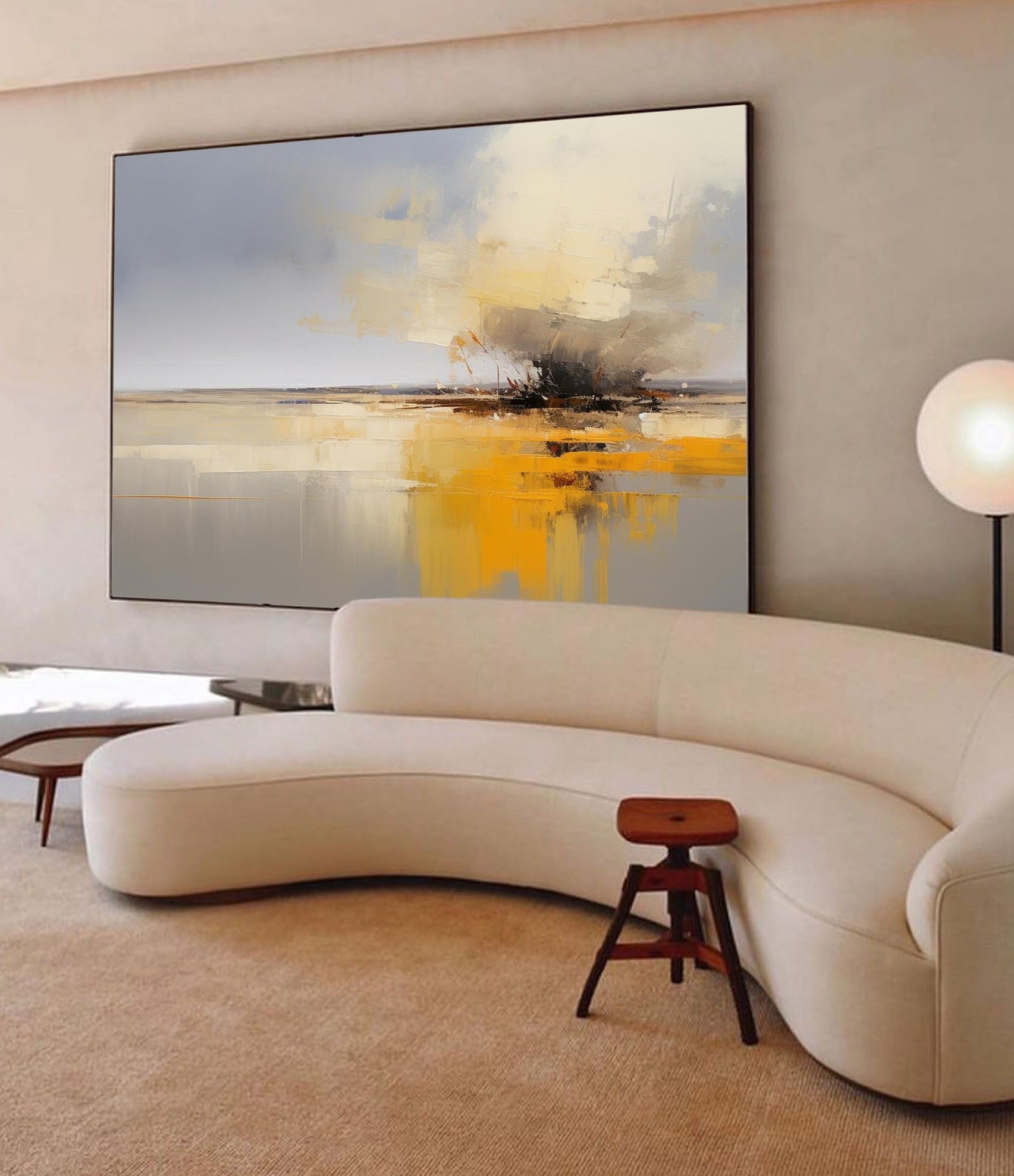 Abstract Canvas Art AB057 - Neutralighting