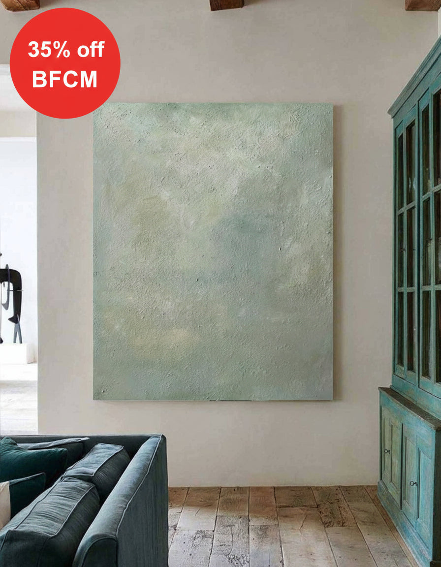 Modern Abstract Minimalist Green Painting