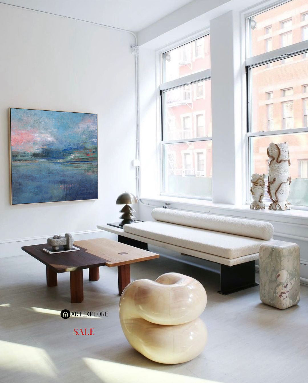 Dreamy Impressionist Waterscape  Blended Soft‑Hue Layered Textured Artwork