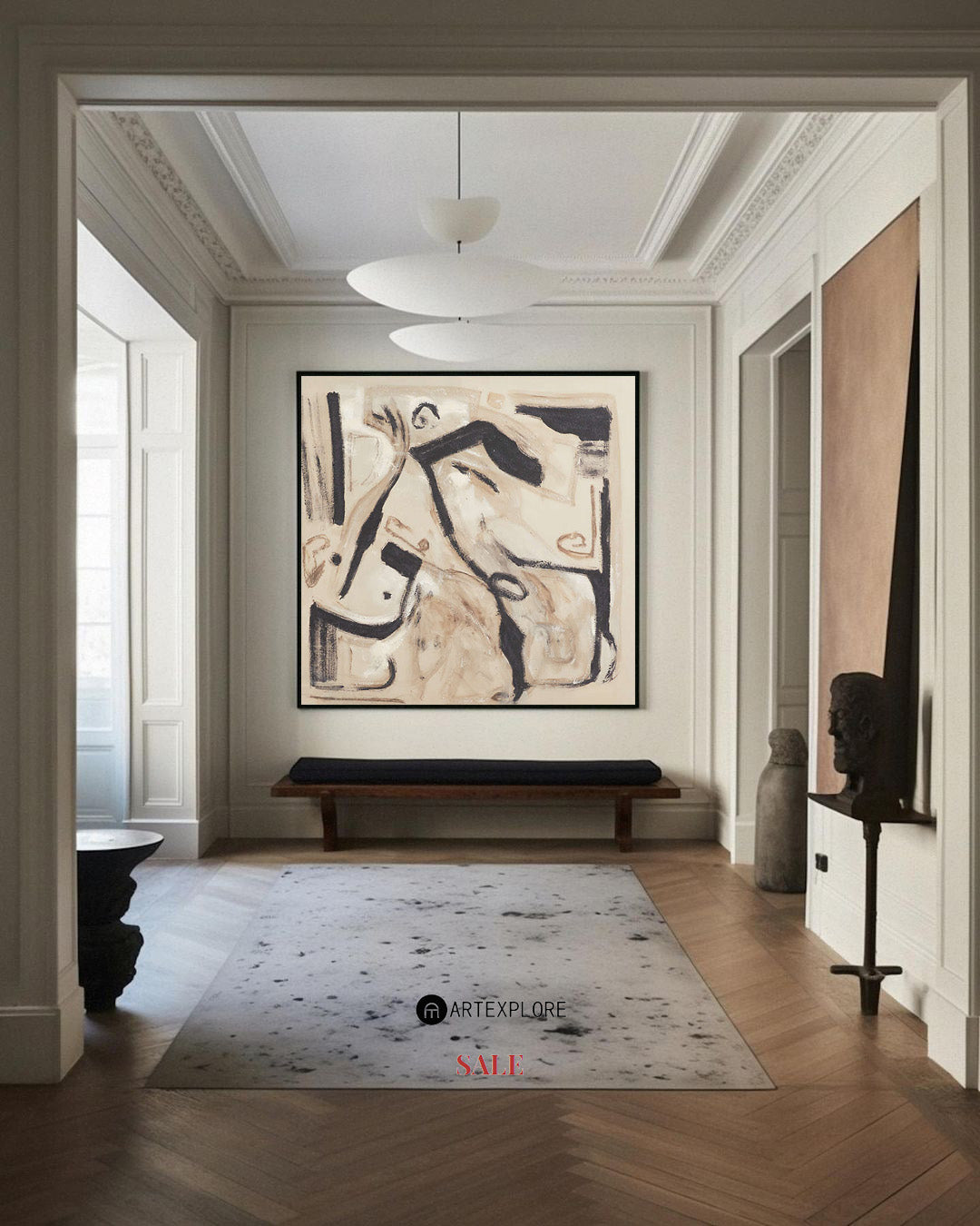 Modern Abstract Painting ABAS122 - Neutralighting