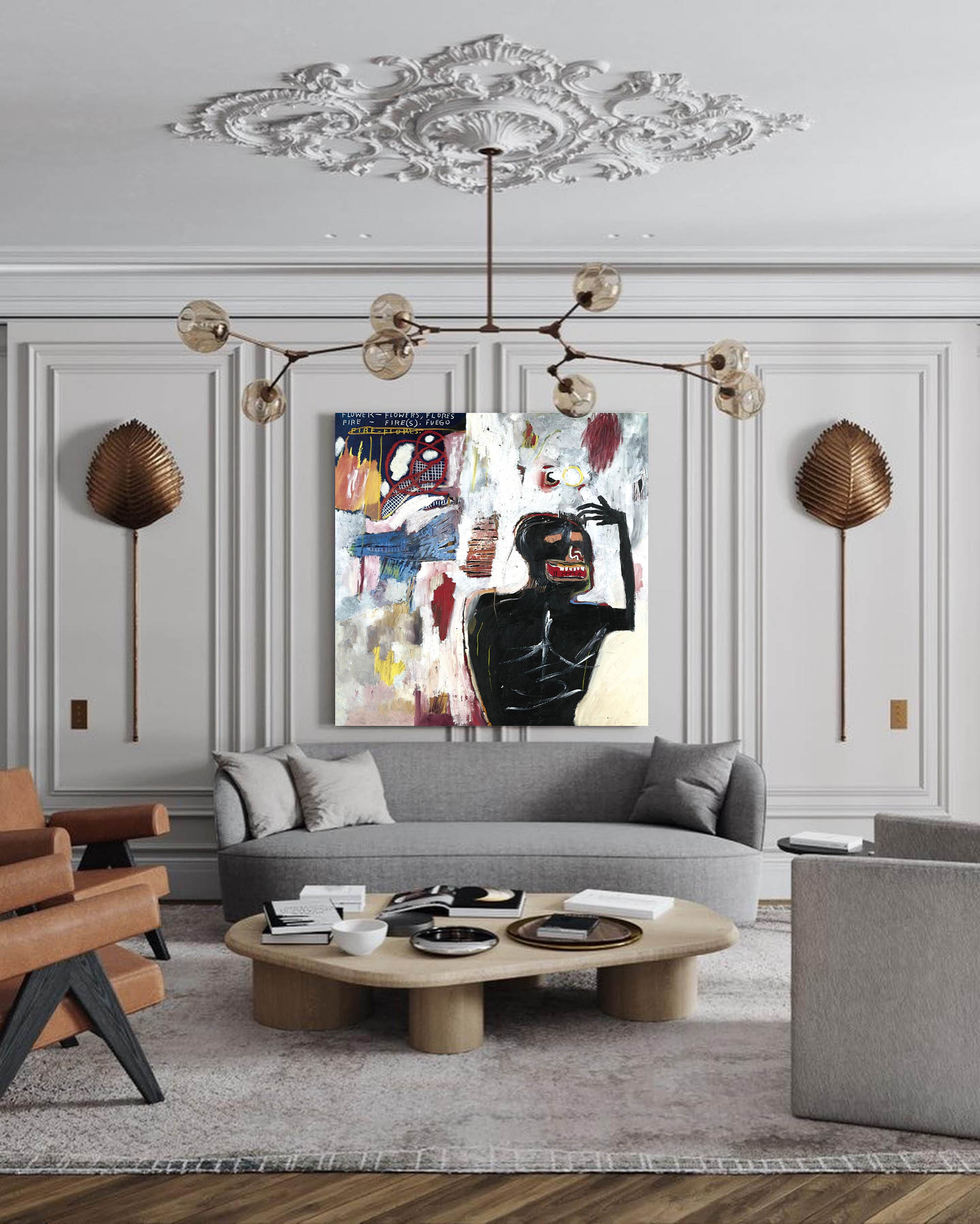 Wall Art Neo-Expressionist Black Figure Graffiti