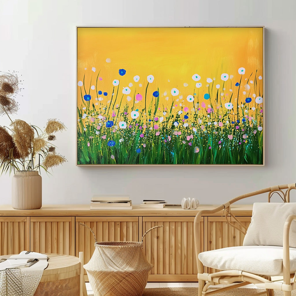Wall Art Flower Impressionist Wildflower Field