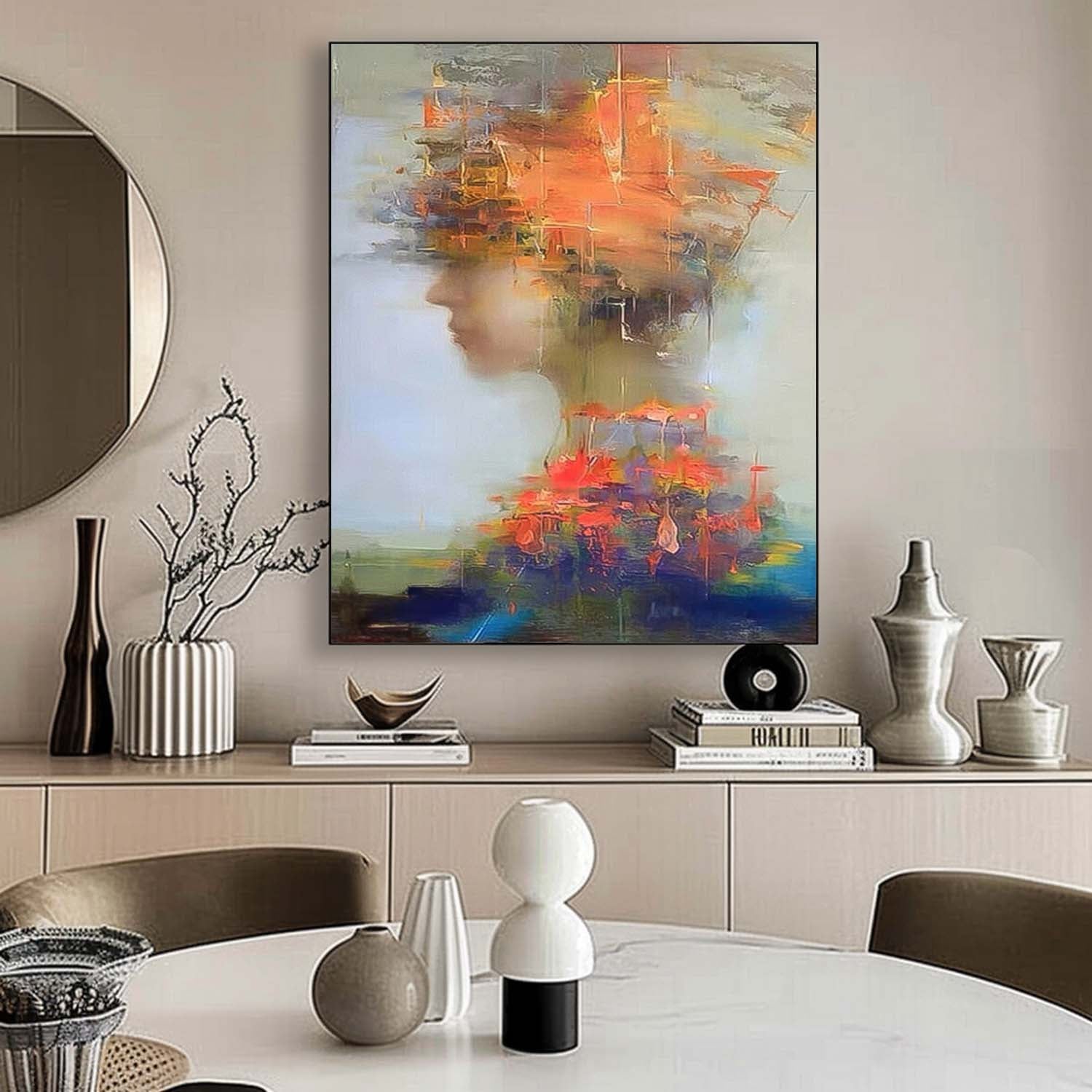 Wall Art People Floral Ethereal Serene Elegant