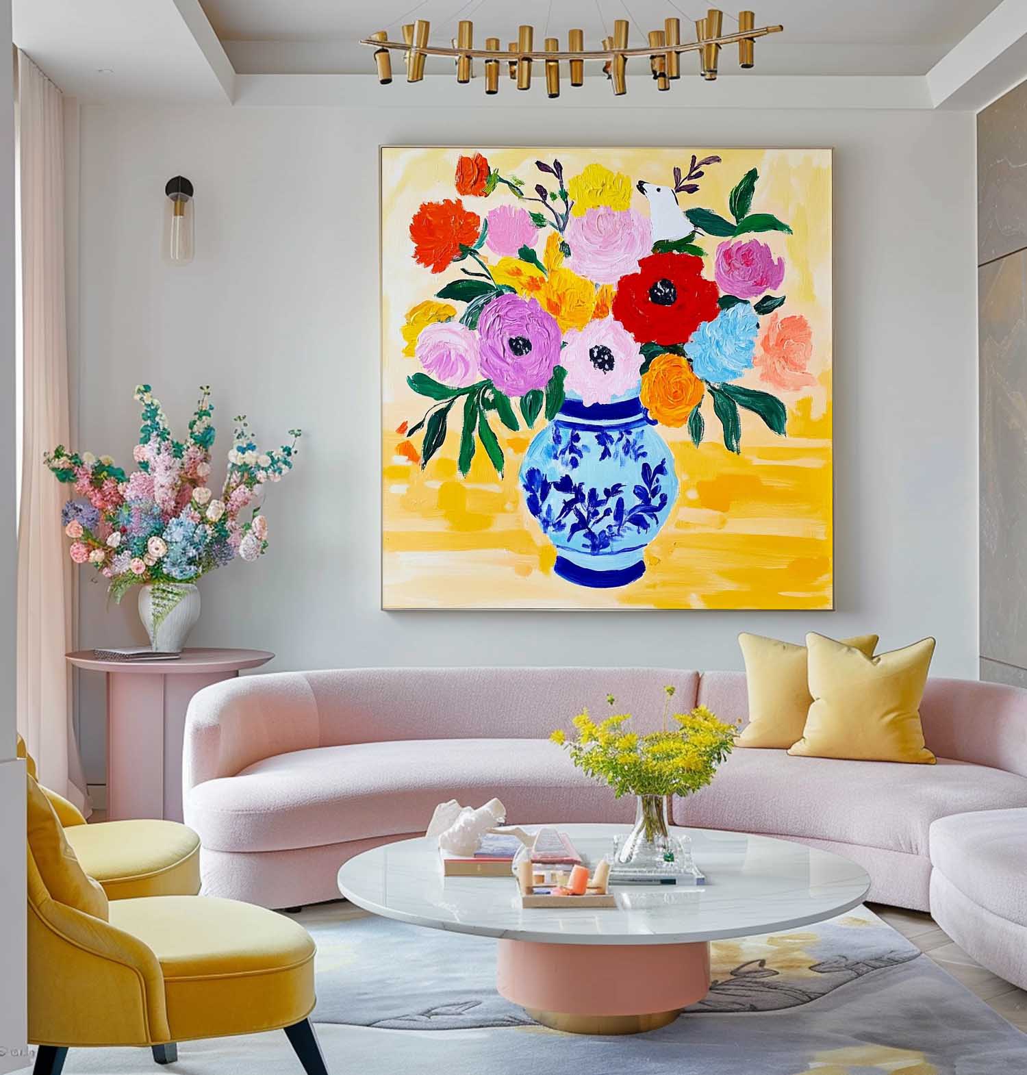 Wall Art Flower Opulent Vibrant Tropical