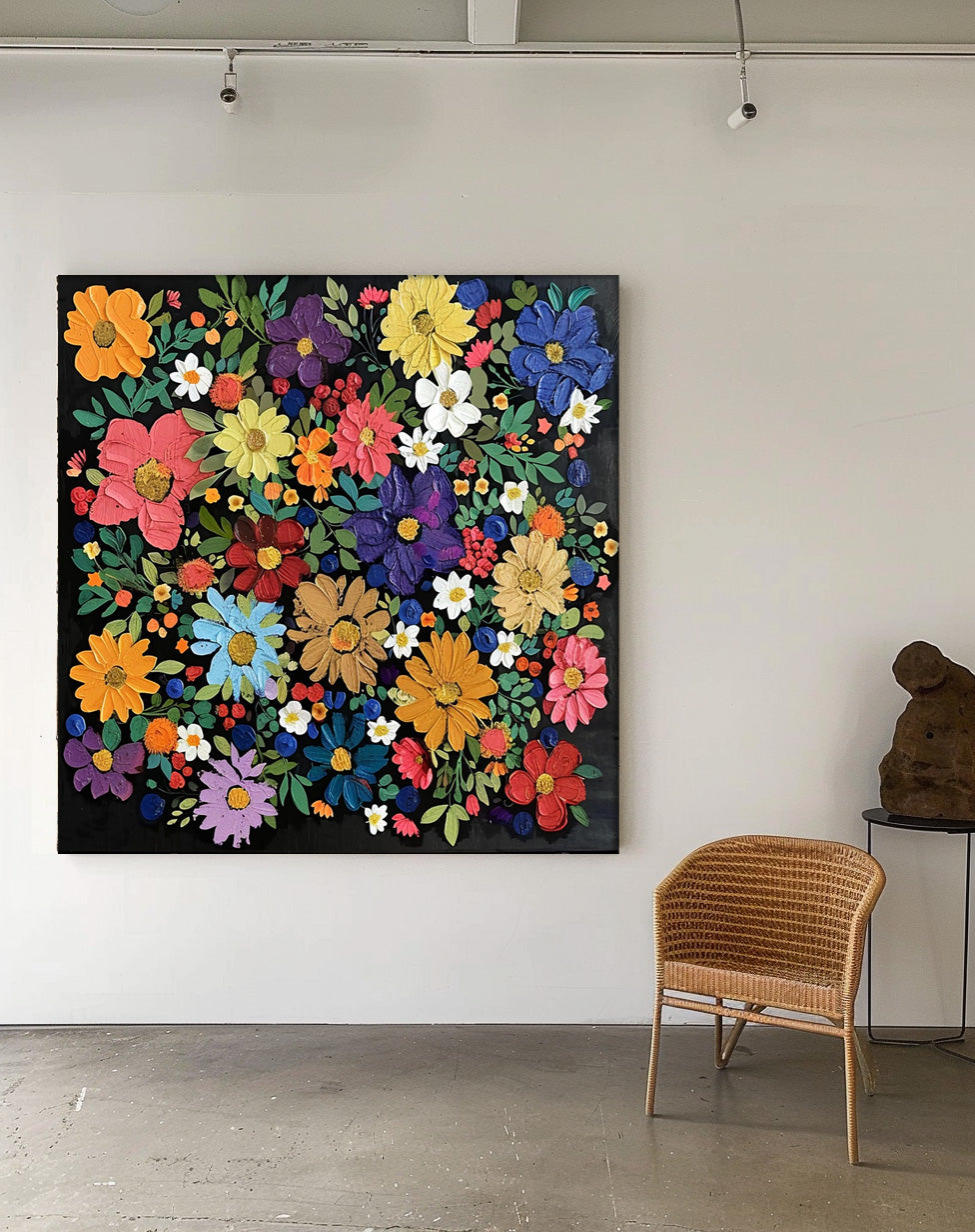Wall Art Flower Cheerful Vibrant Botanical