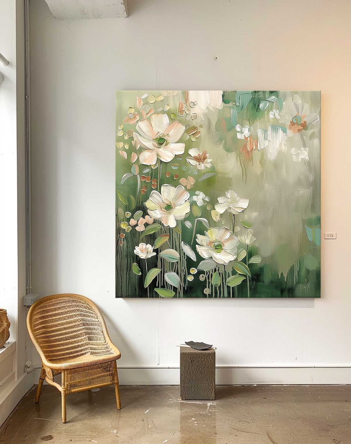 Wall Art Flower Impressionist Modern Abstract