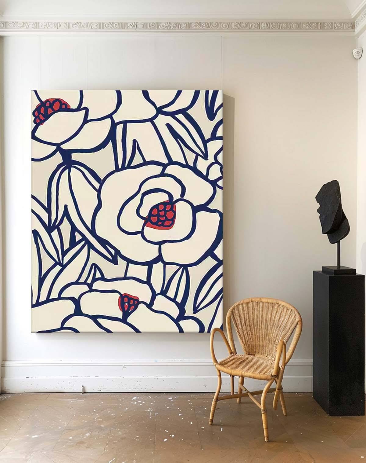 Wall Art Graphic Flower Bold Retro Artistic