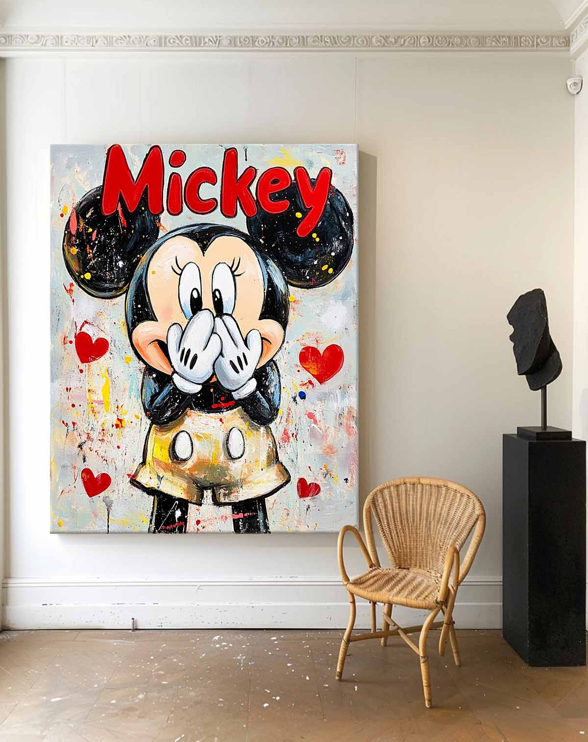 Pop Art Mickey Mouse Painting Playful Wall Art