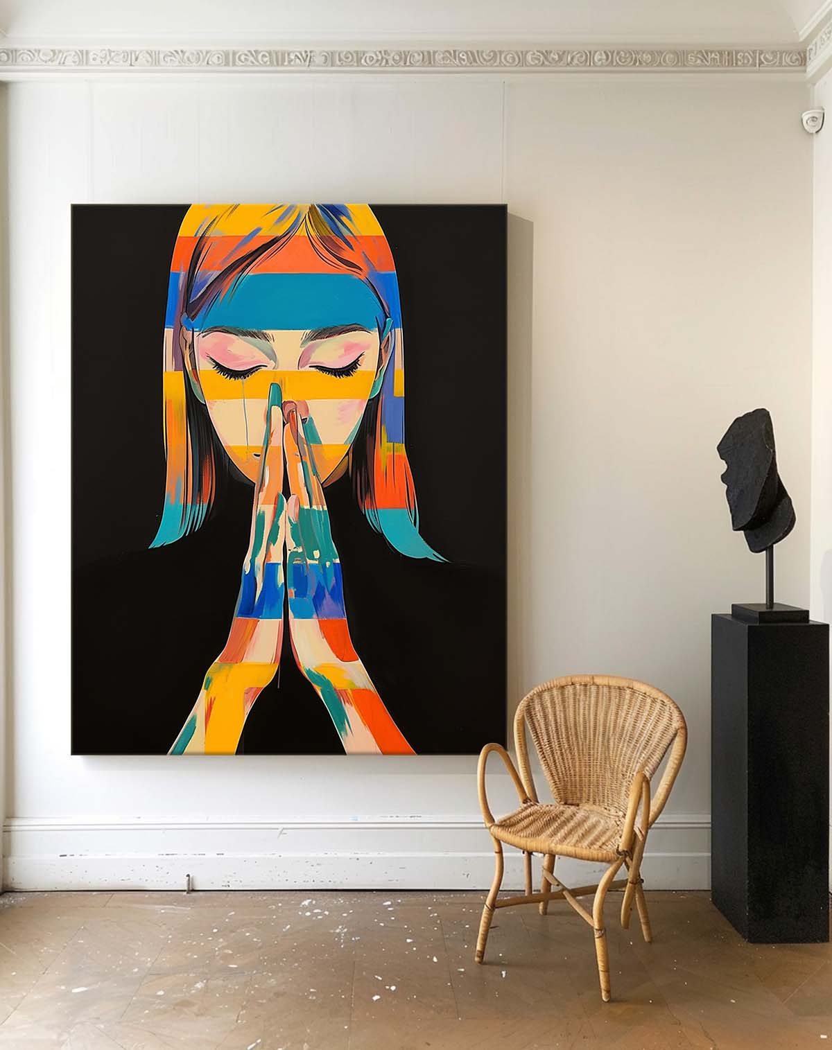 Wall Art Glitch People Painterly Elegant Abstract