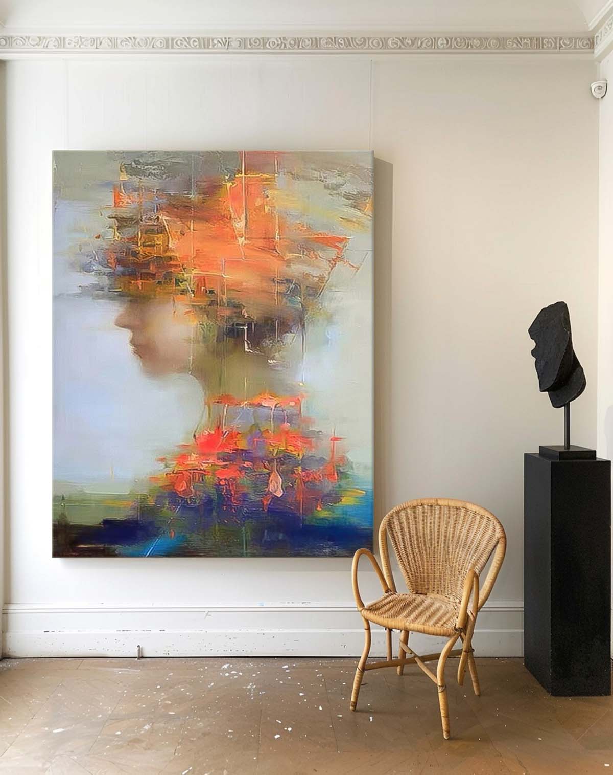 Wall Art People Floral Ethereal Serene Elegant