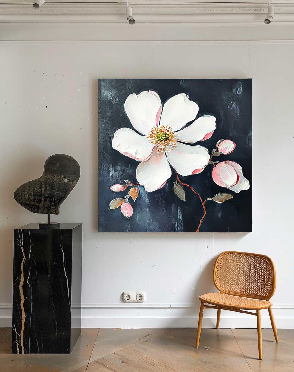 Wall Art Impasto Flower Romantic Artistic
