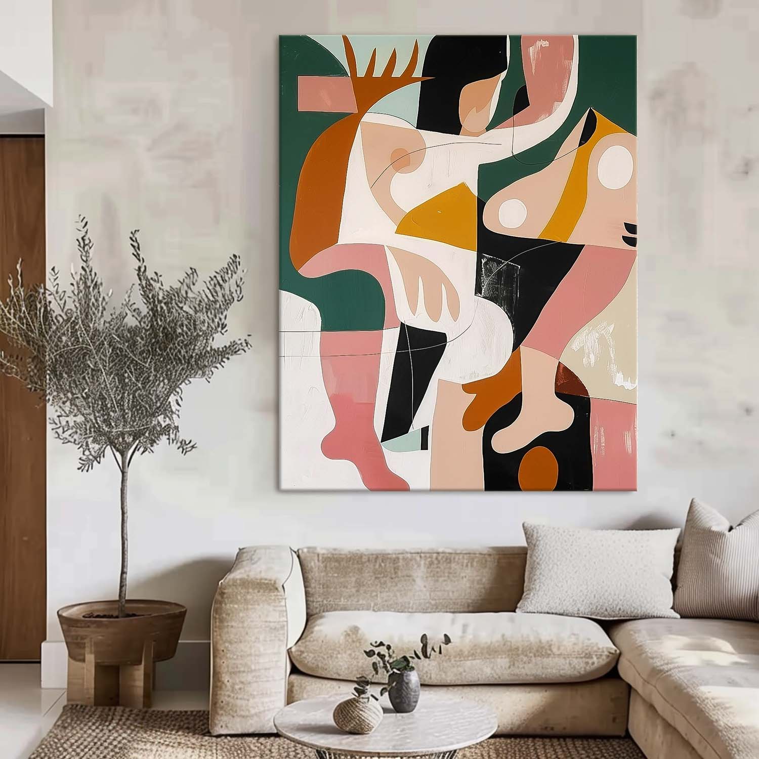 Wall Art Fragmented Abstract Painterly Elegant