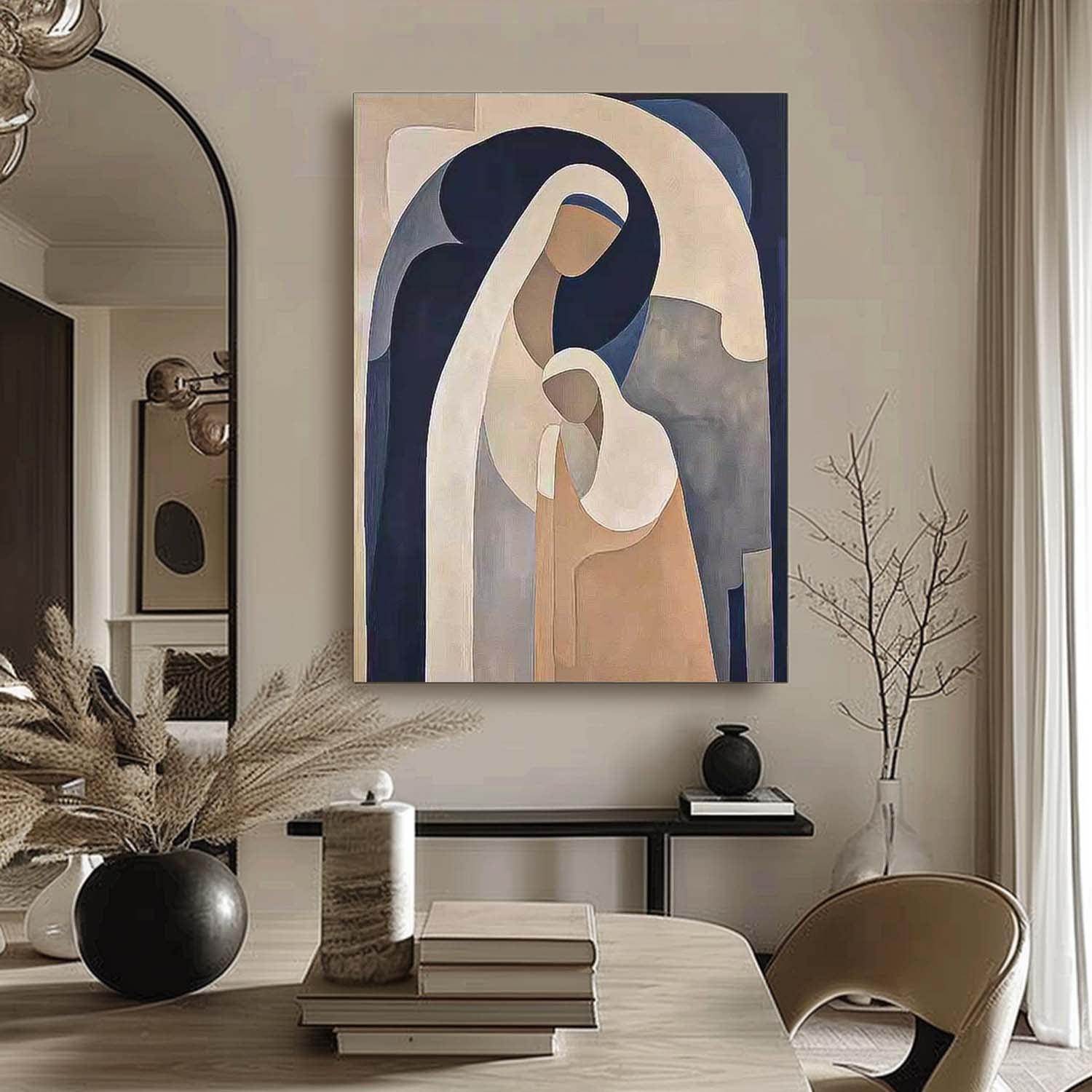 Wall Art Fragmented People Asymmetrical Cubist