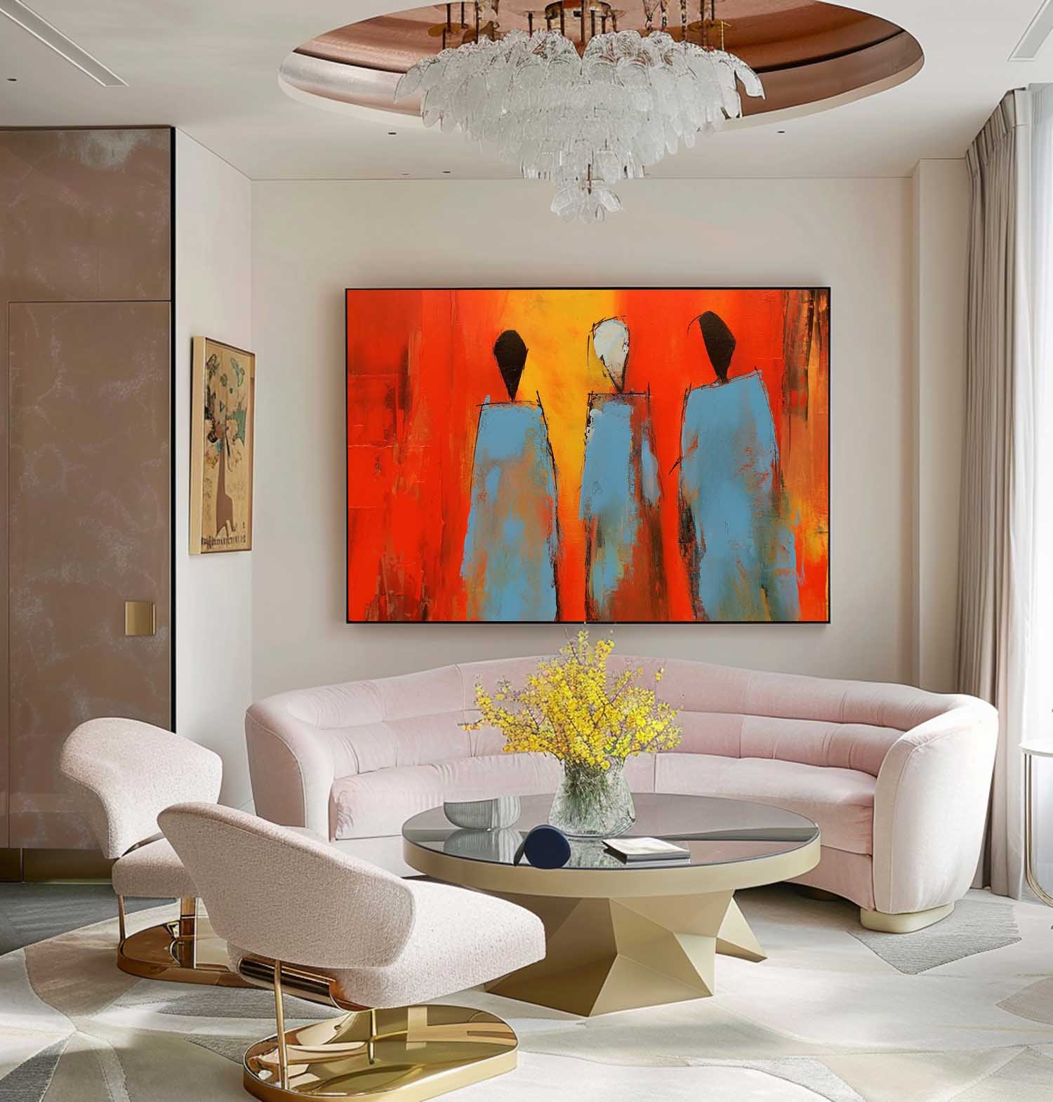 Wall Art Impasto People Modern Abstract Pop