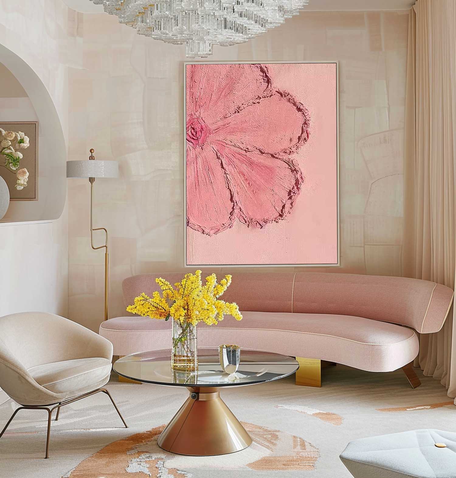 Wall Art Flower Minimalist Painterly Serene
