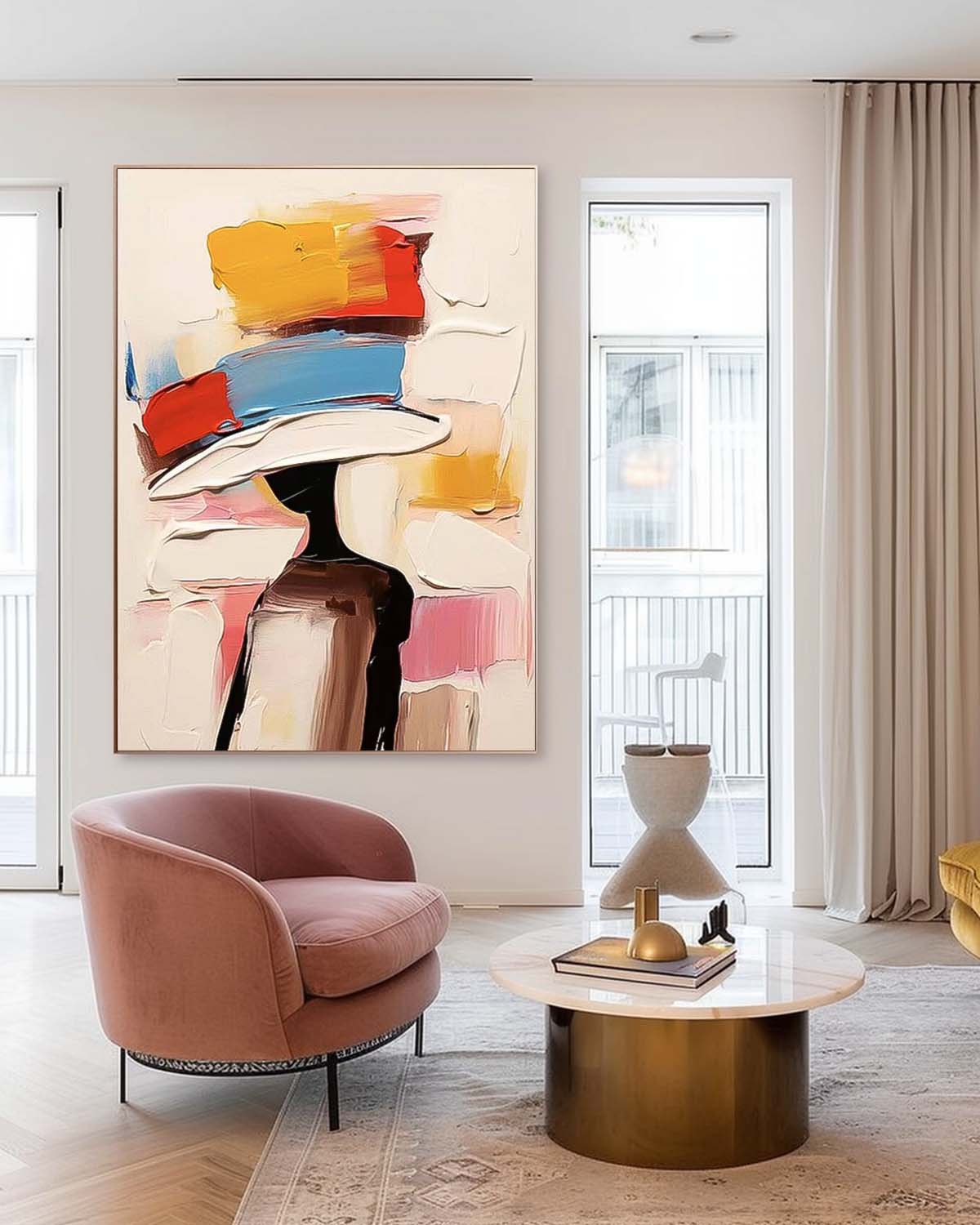 Wall Art Abstract People Introspective Contemplative