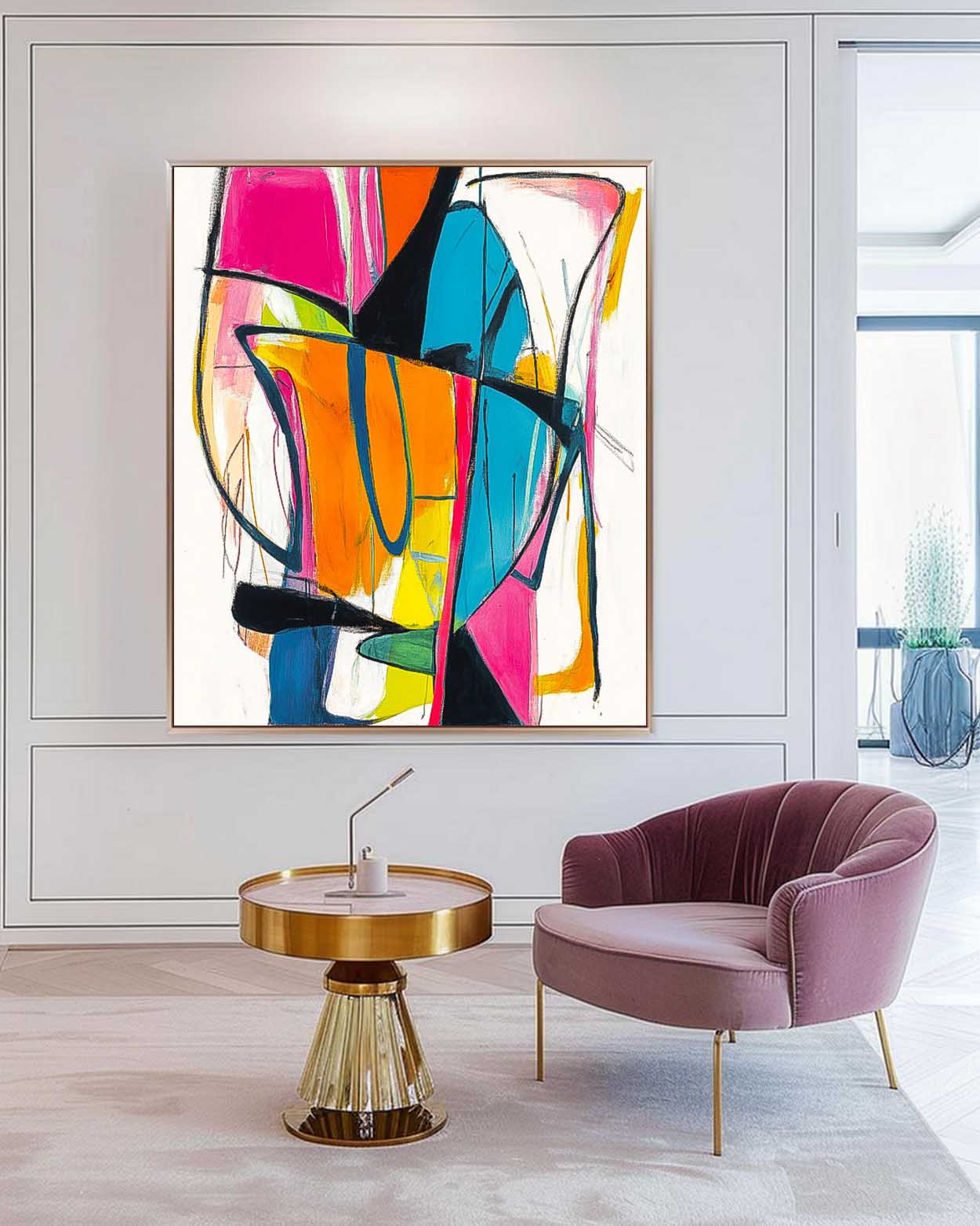 Wall Art Abstract Energetic Playful Modern Artistic