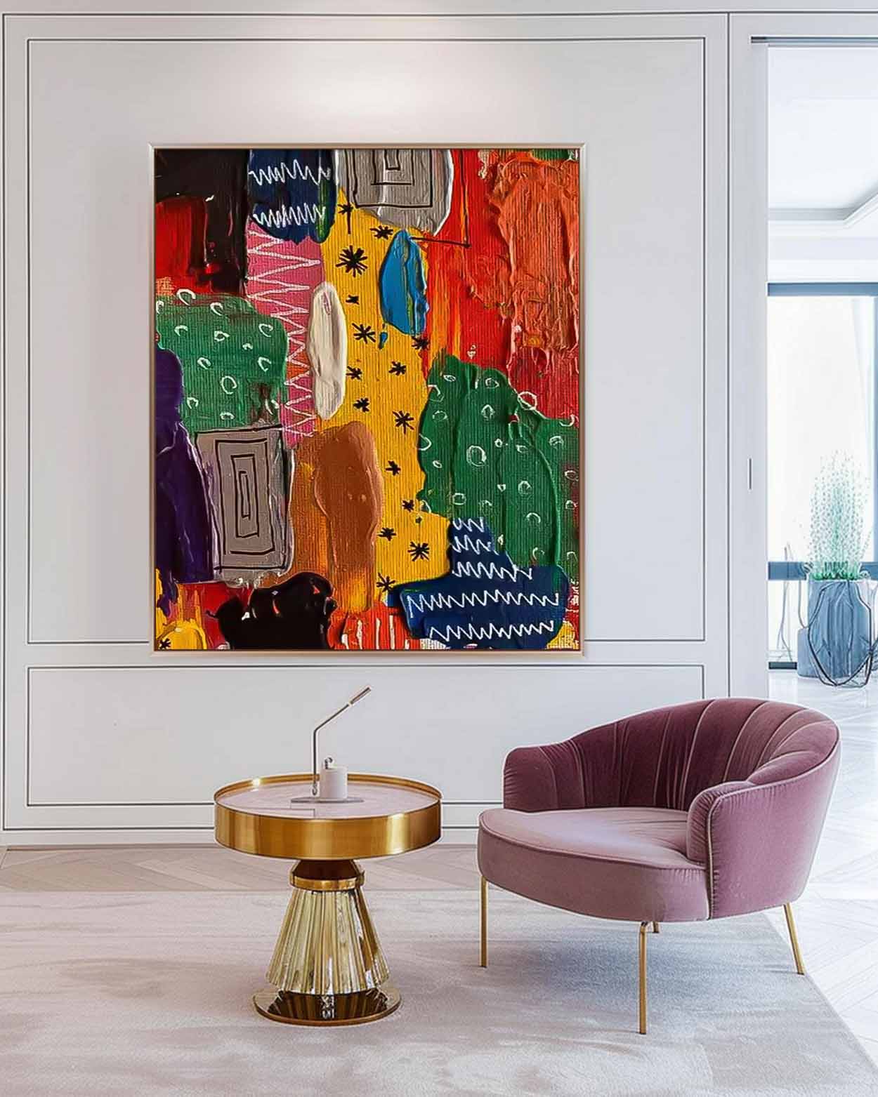 Abstract Canvas Art AB561 - Neutralighting
