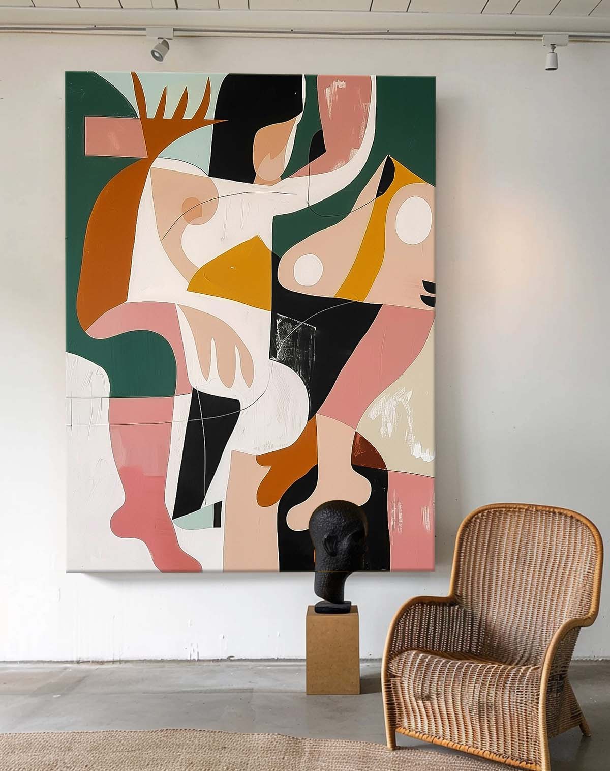 Wall Art Fragmented Abstract Painterly Elegant