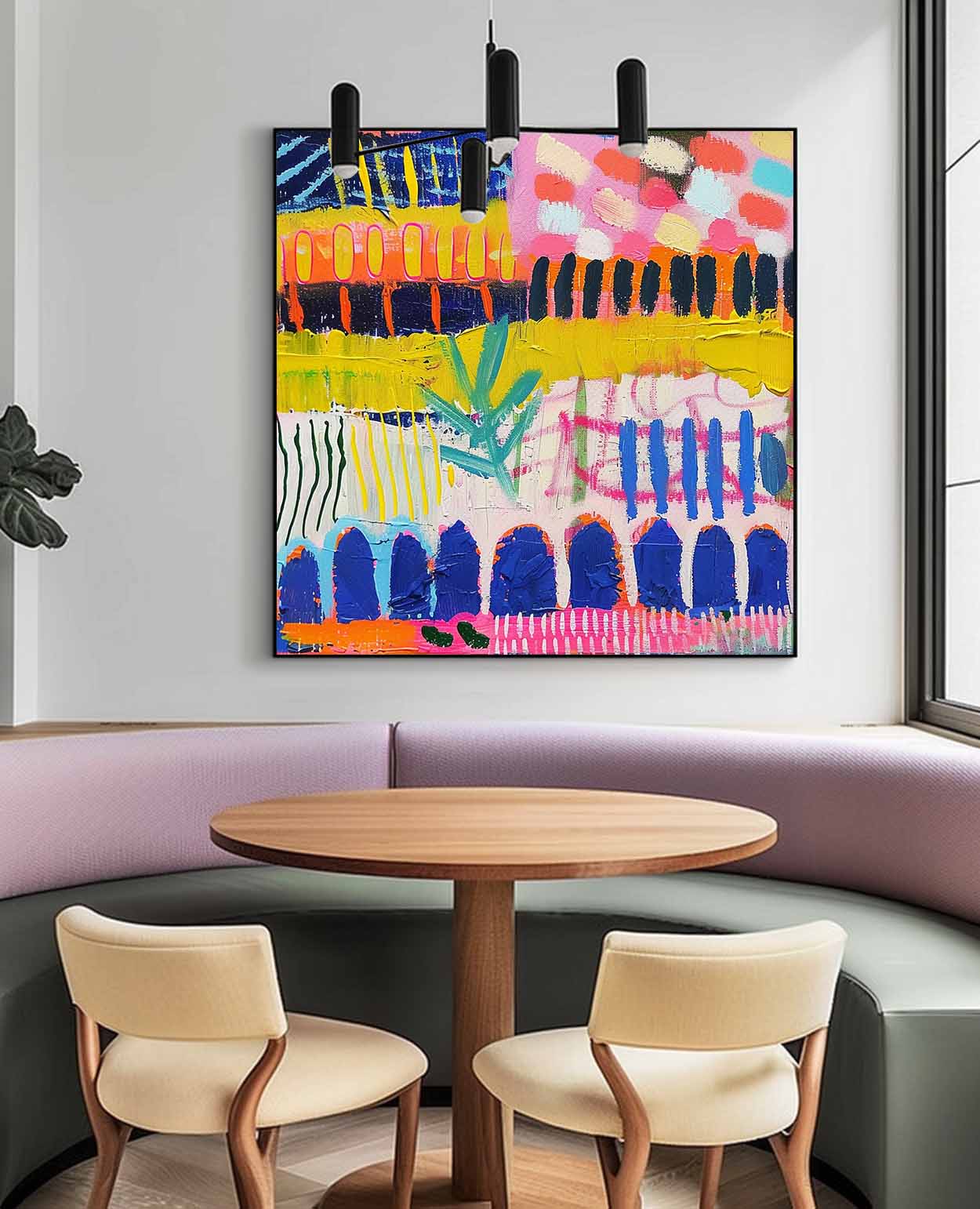 Wall Art Abstract Pop Collage Maximalist Graphic