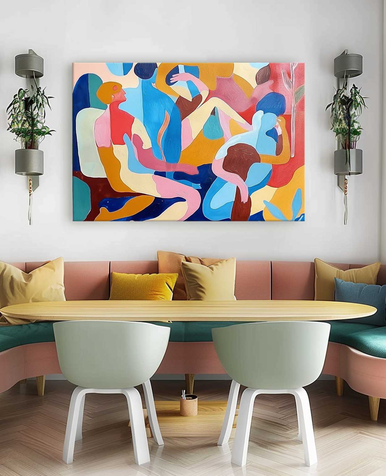 Wall Art Cubist Abstract Figurative Joyful