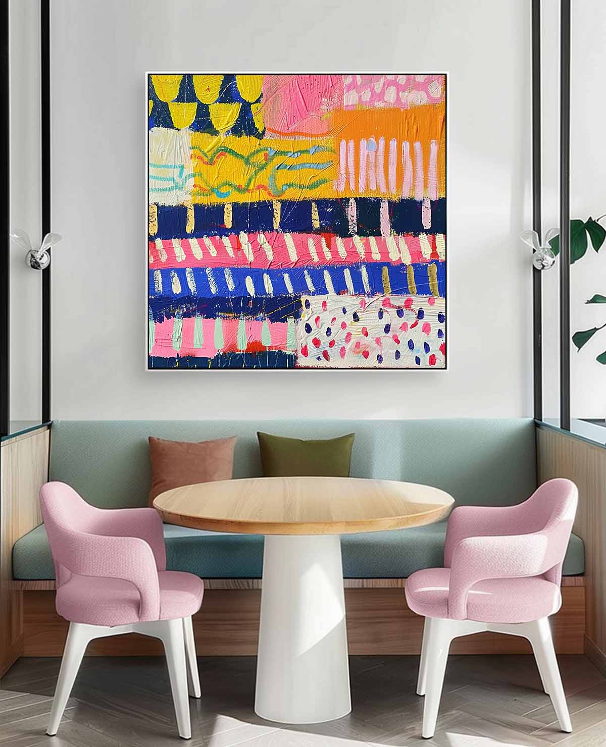 Wall Art Abstract Bohemian Mixed Media