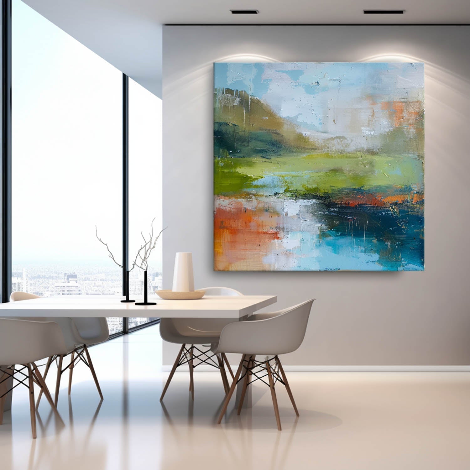 Abstract Canvas Art AB623 - Neutralighting