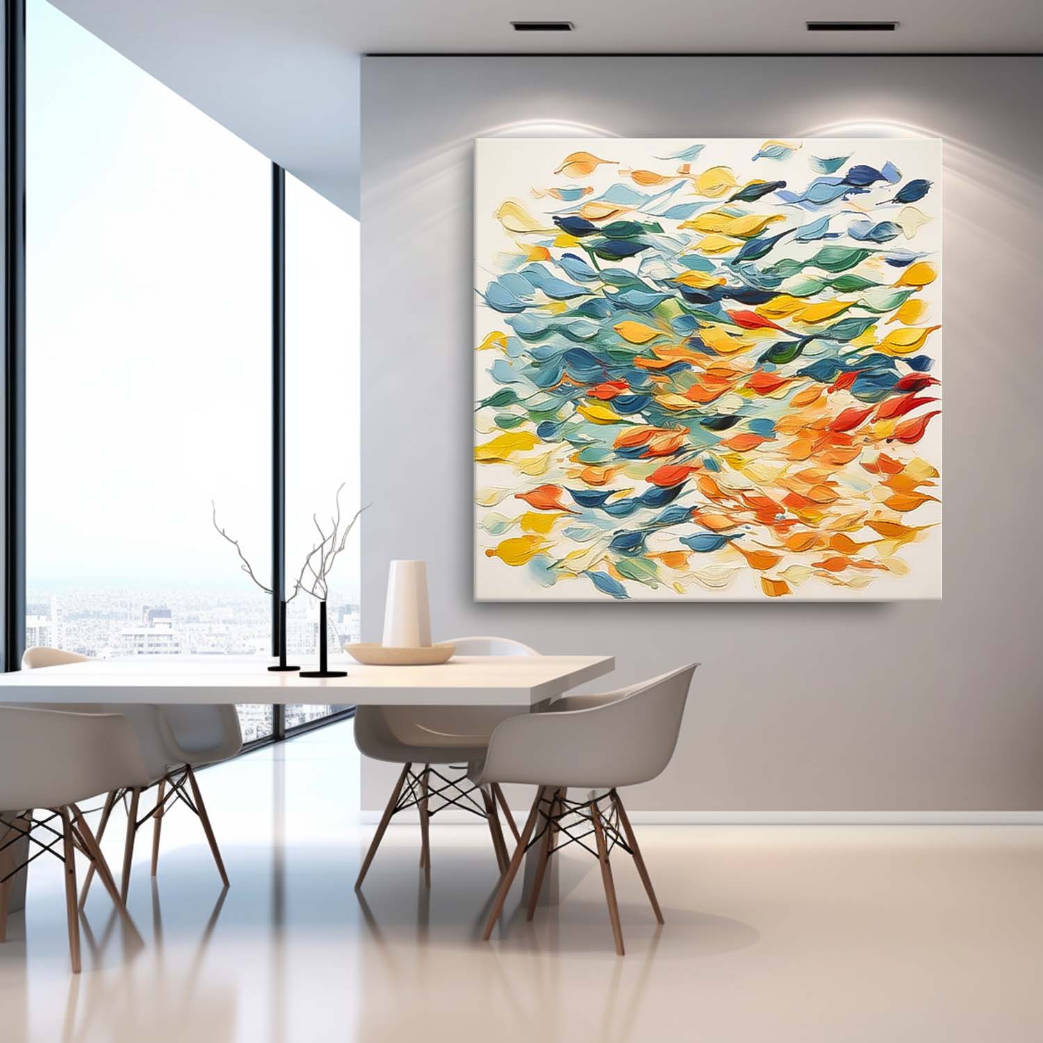 Wall Art Abstract Cheerful Lively Modern Painterly